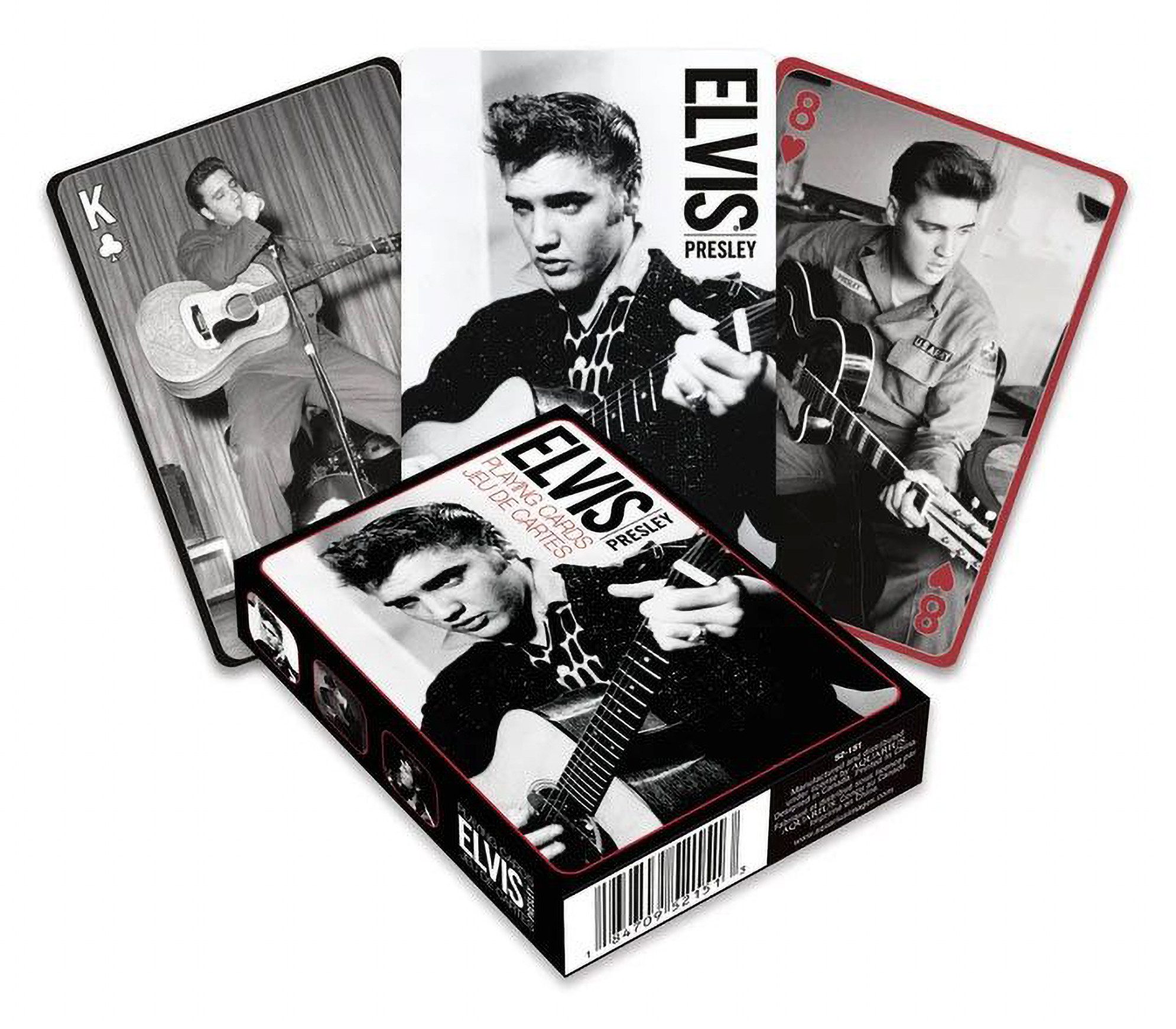 Aquarius Spiel Elvis Presley Spielkarten Black & White, Mit Elvis Presley Motiven