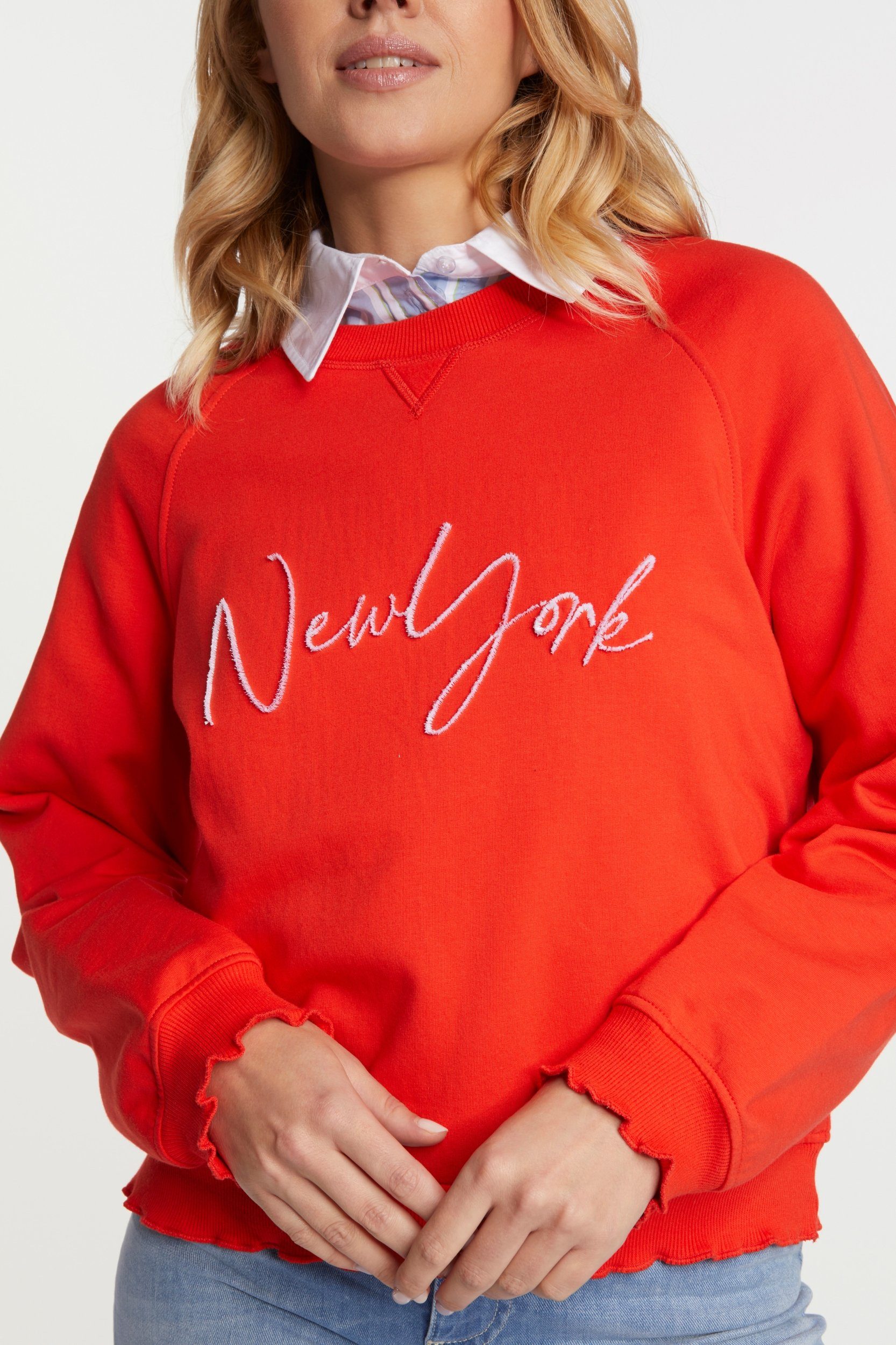 Applikation Sweatshirt Sweatshirt mit York" & Royal "New Rich