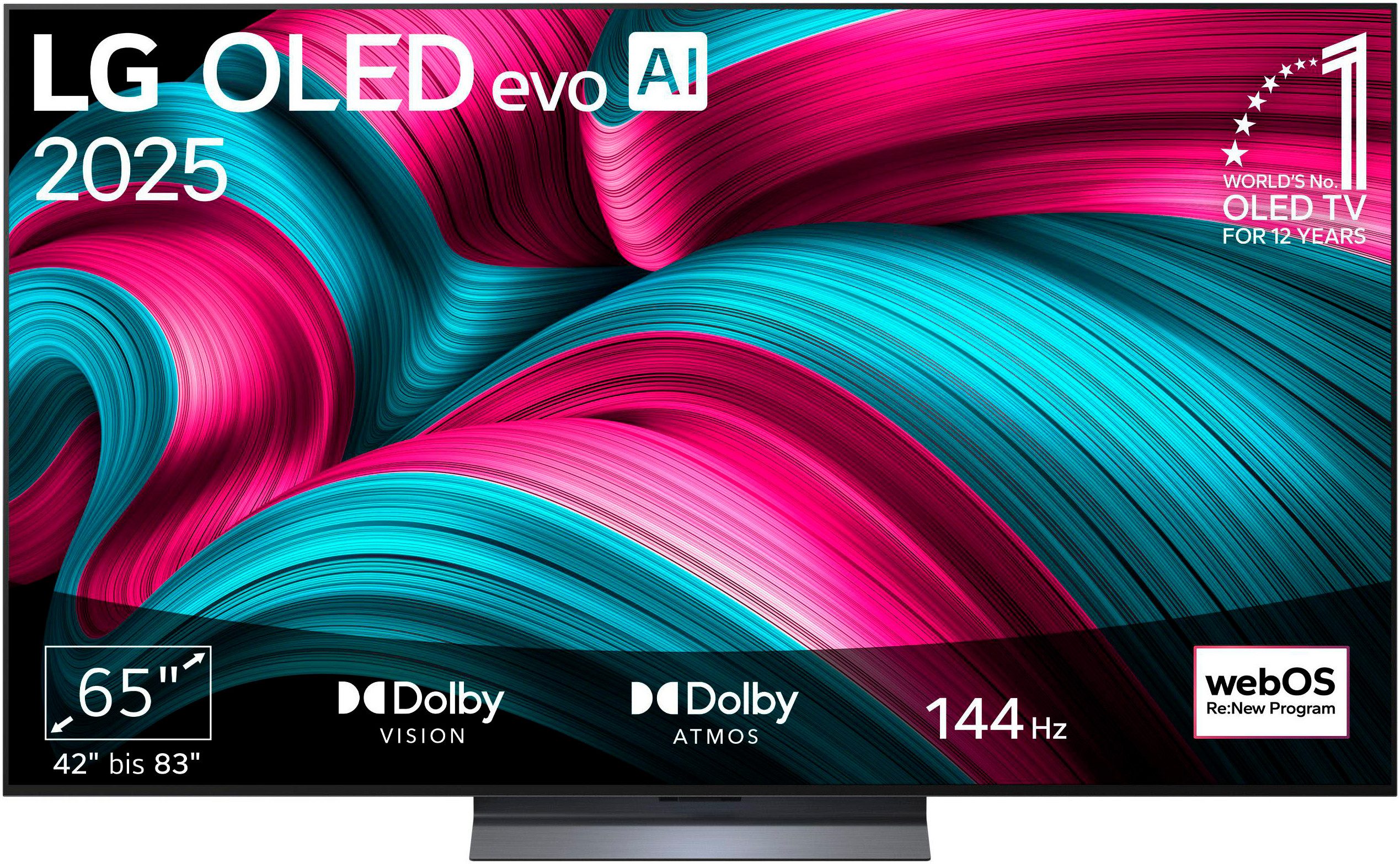 Valentinstagsgeschenk LG OLED65C5ELB OLED-Fernseher (164 cm/65 Zoll, 4K Ultra HD, Smart-TV), grau|schwarz