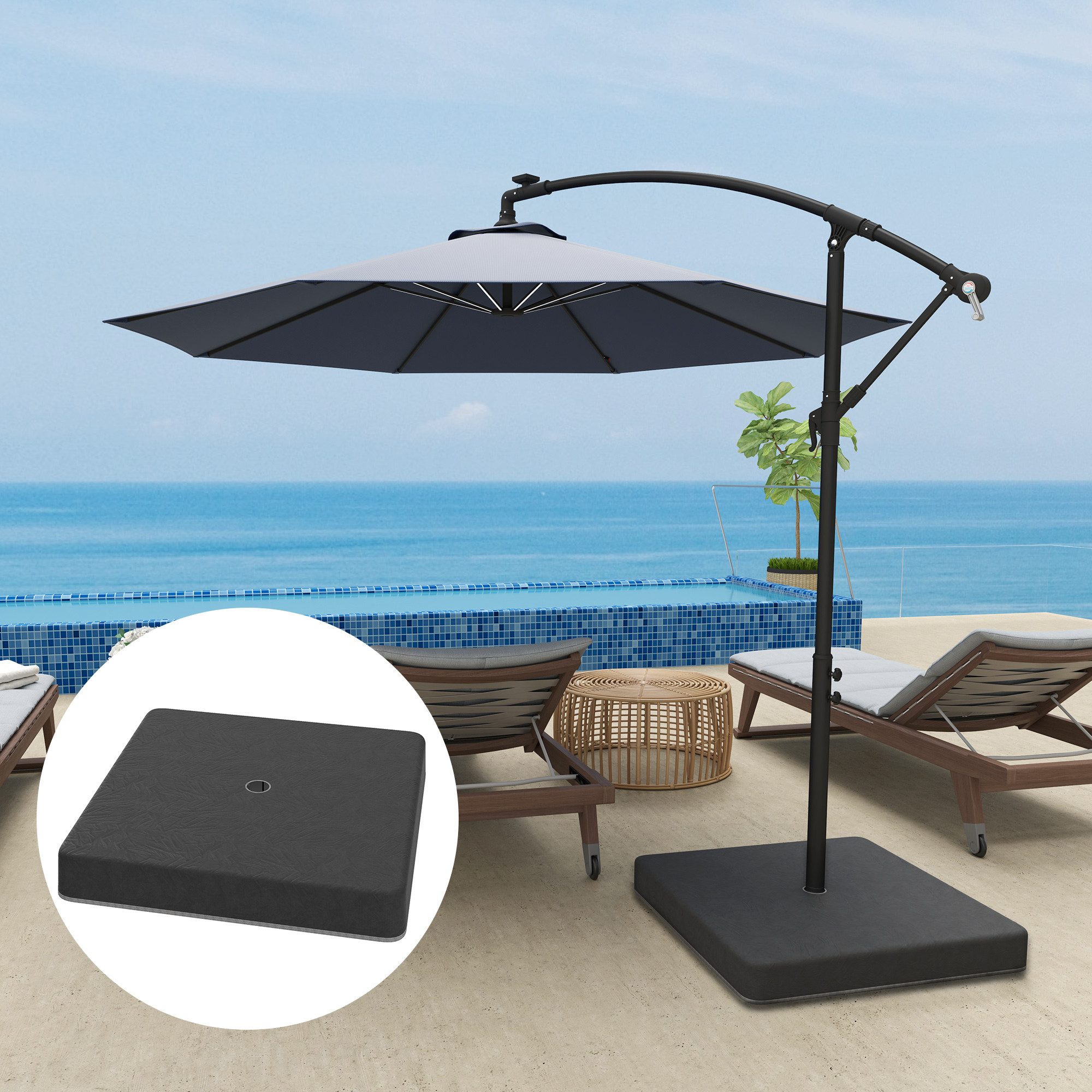 Outsunny Schirmhalter 4-teilig, wasserdicht, befüllbar mit günstig online kaufen