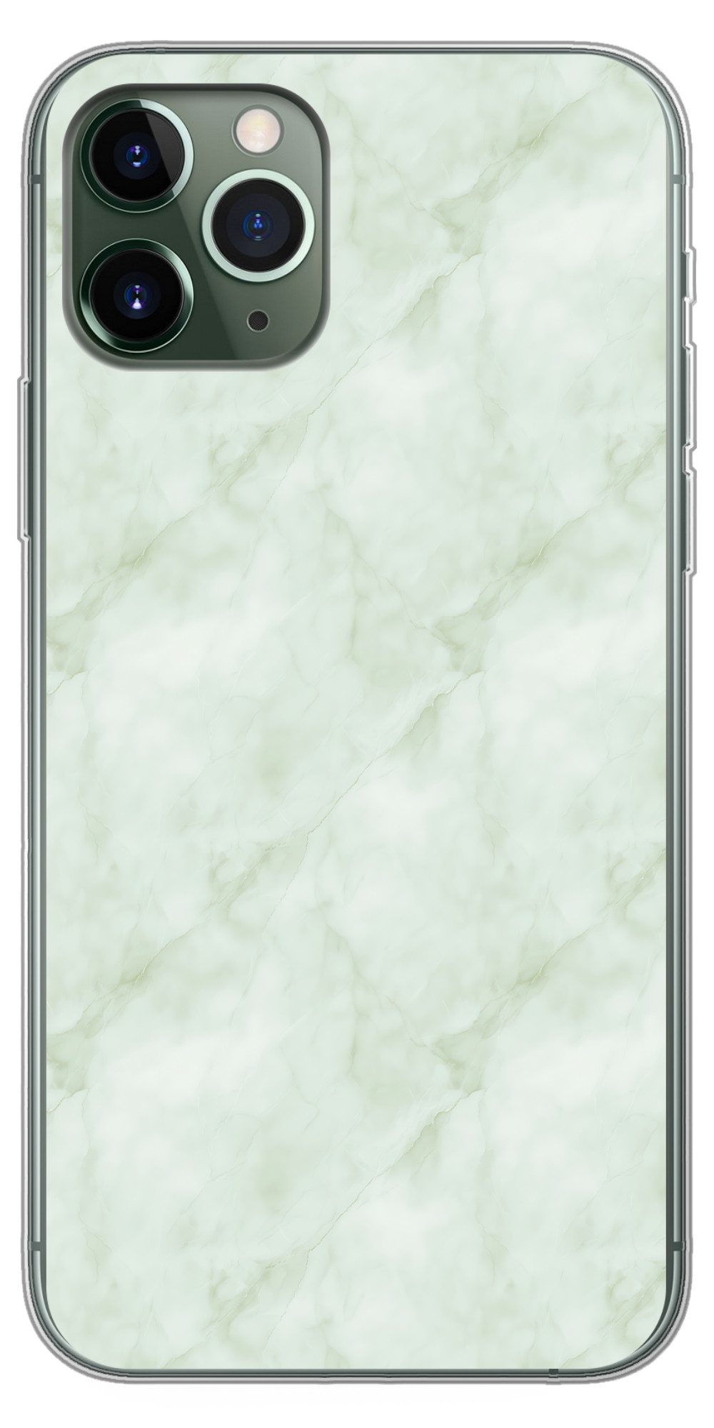 MuchoWow Handyhülle für Apple iPhone 11 Pro Grün - Marmor - Fließende Adern, Smartphone-Bumper, Print, Handy Schutzhülle Dünn