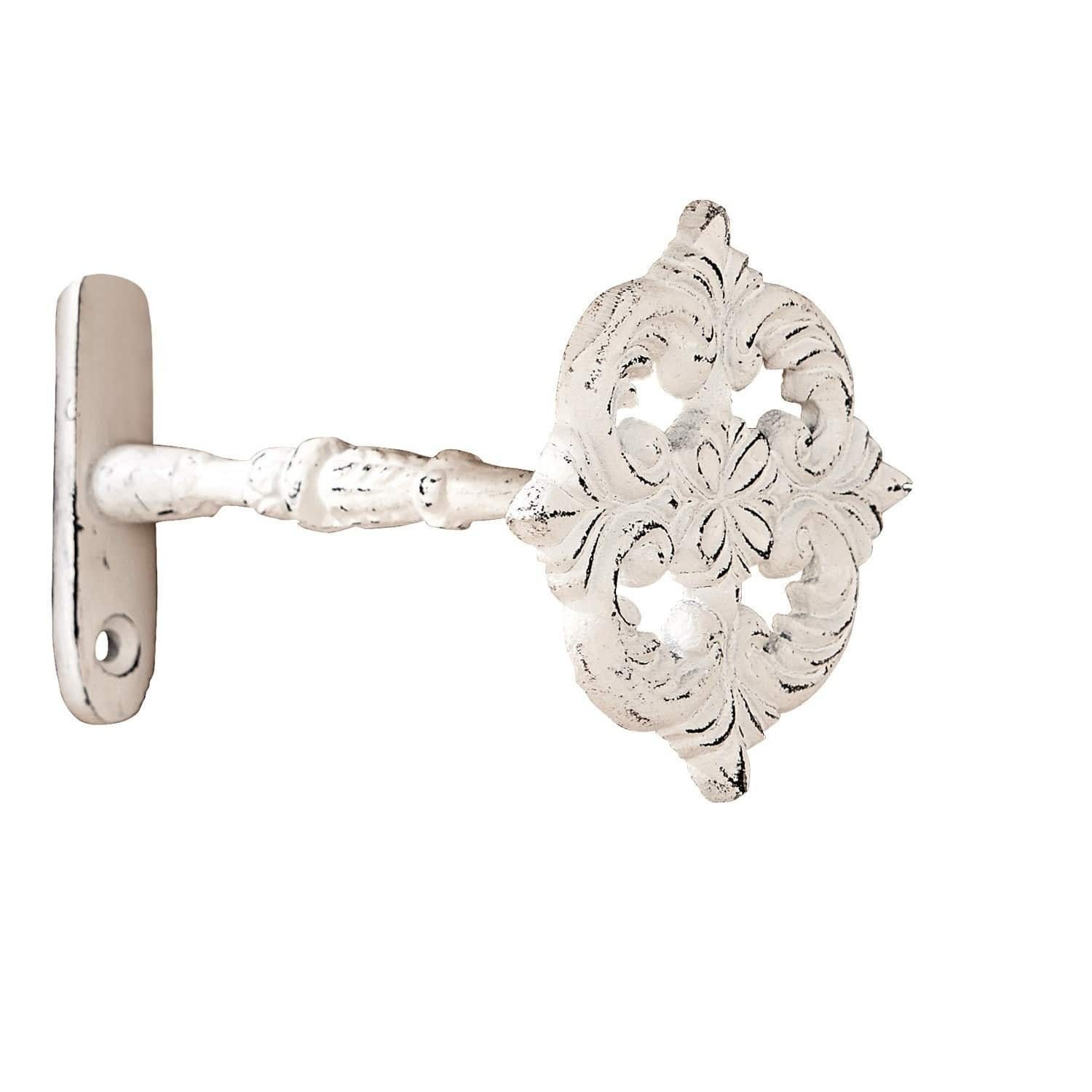 Mirabeau Gardinenstange Vorhanghalter 2er Set Fromont antikweiß, Ø 0 mm, Al günstig online kaufen