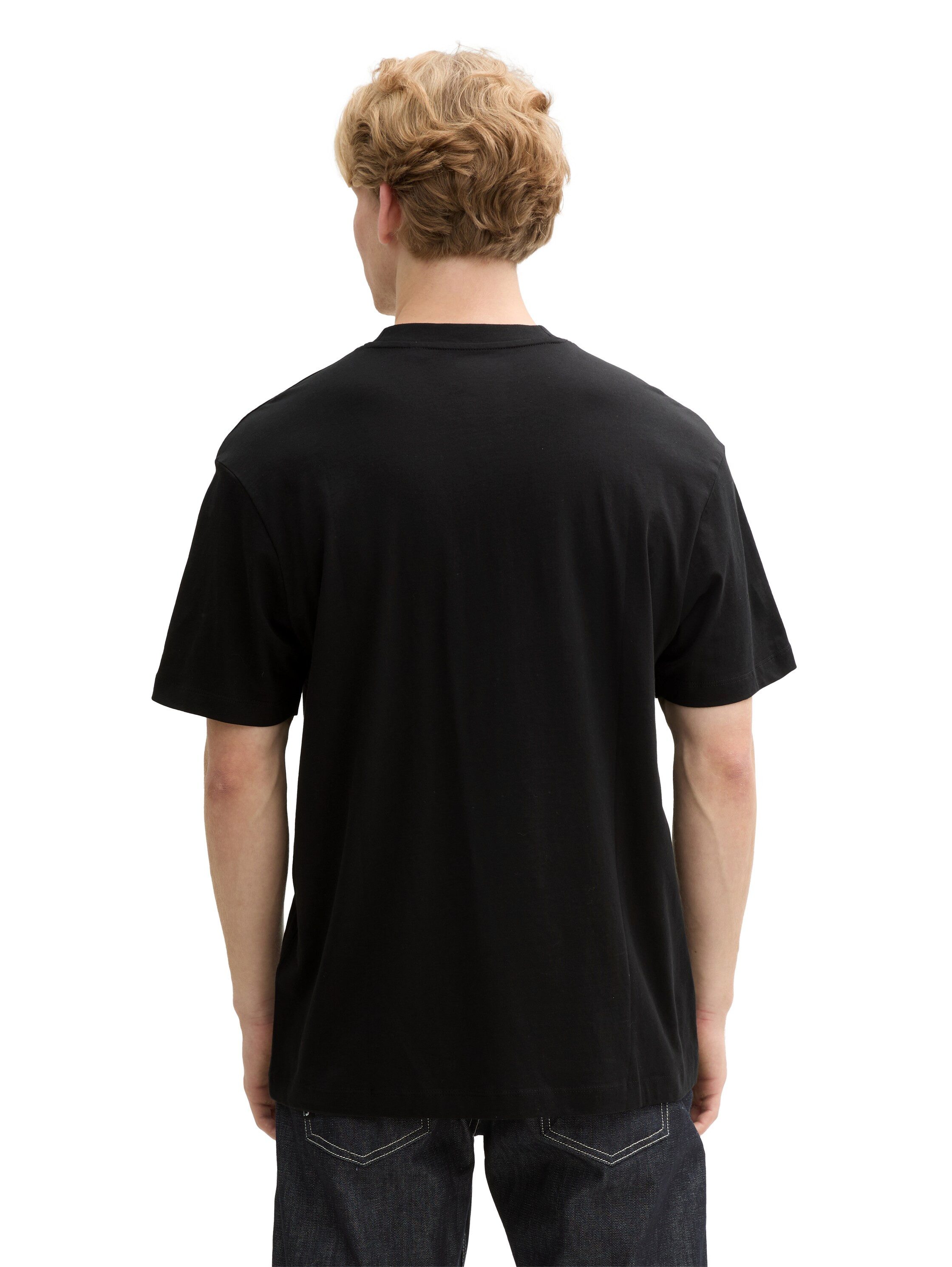 TOM TAILOR Denim T-Shirt mit Marken-Frontprint günstig online kaufen