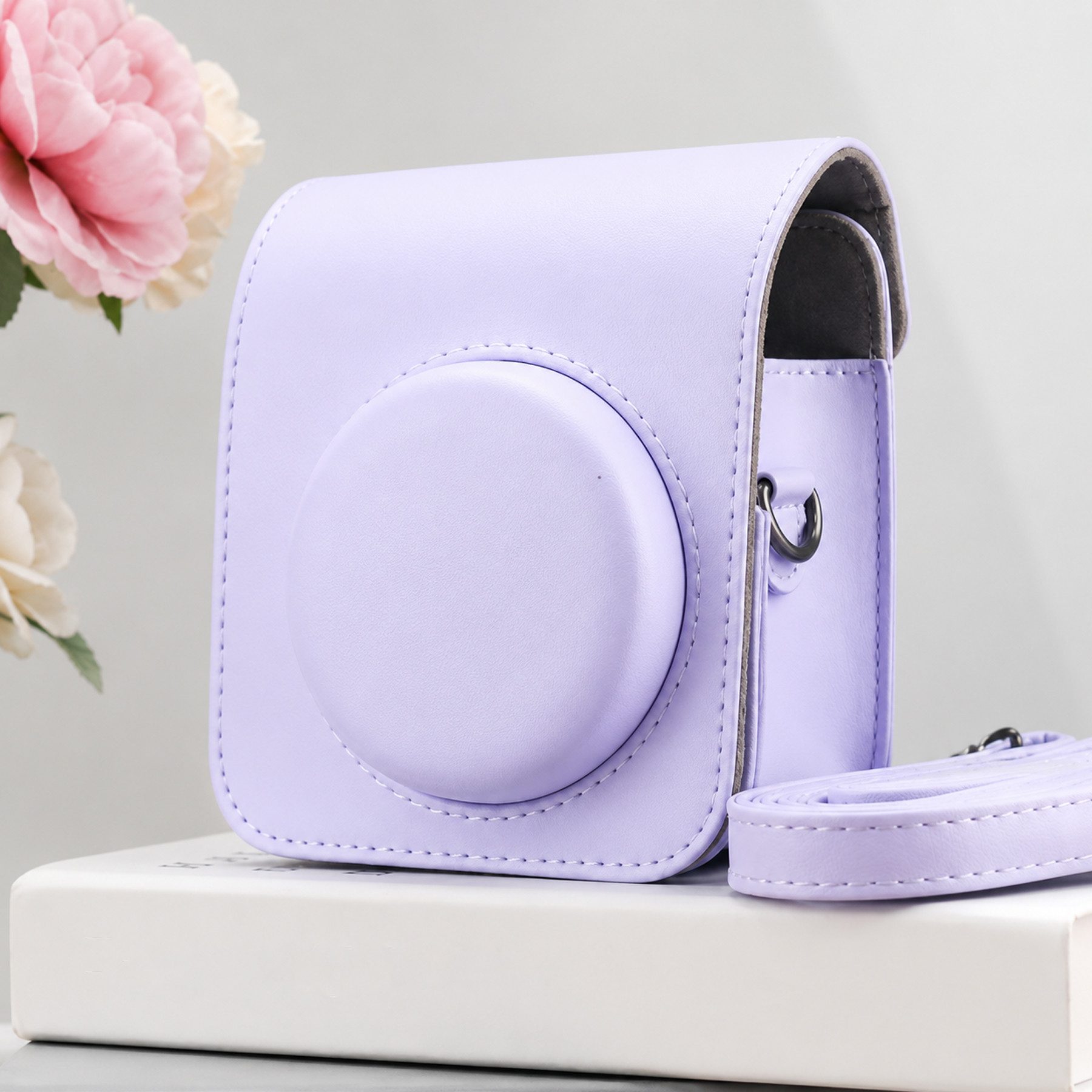 Mutig Kameratasche Kamera Tasche Kompatibel Instax mini 12, Kameratasche für Schutzhülle (Sofortbildkamera Reisetasche mit Schulterriemen und Tasche, Kompatibel – Bild 5 von 5