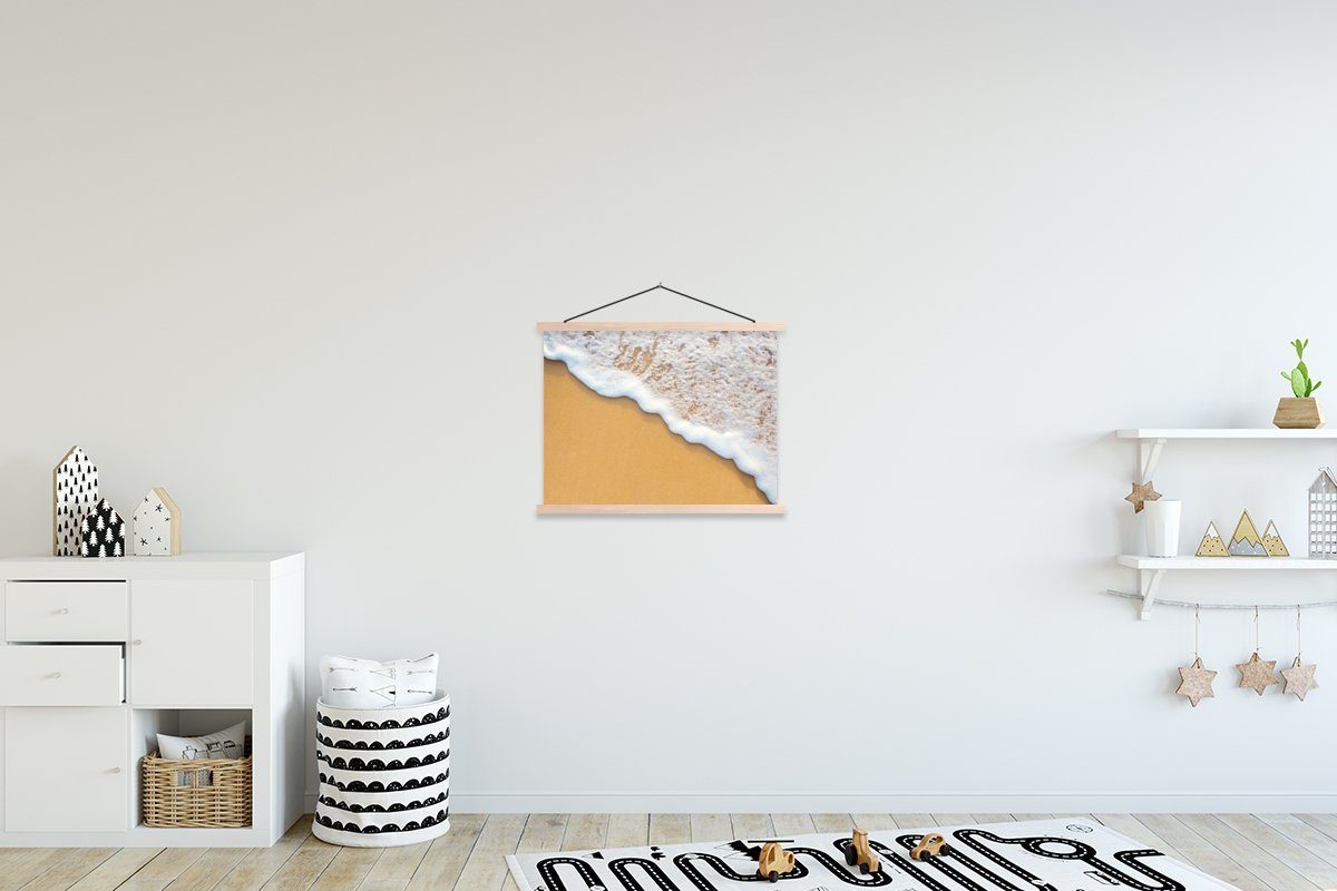 Magnetisch MuchoWow Meer Wohnzimmer, - Sommer, St), Strand Wasser - (1 Textilposter Poster Posterleiste, - für Bilderleiste, - Tropisch
