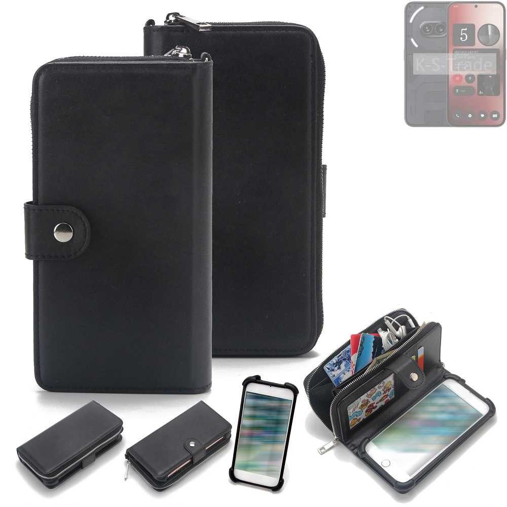 K-S-Trade Handyhülle für Nothing 2a, 2in1 Handyhülle Schutzhülle & Portemonnee Cover Handy Hülle