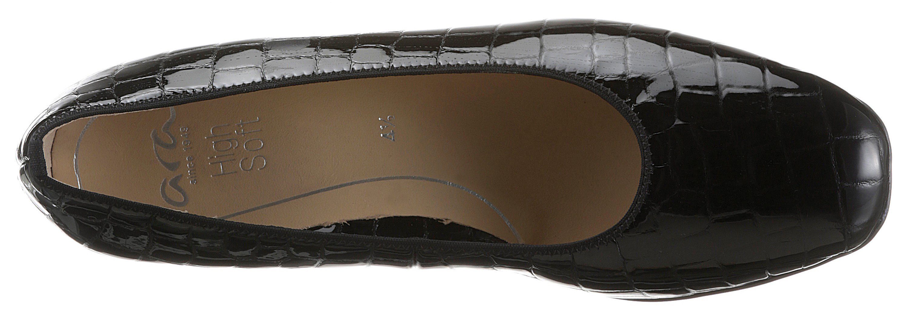 GRAZ Ara schwarz mit Reptilprägung, Pumps 038655 normal Schuhweite: