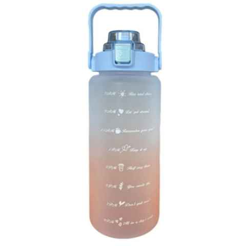 Botells Trinkflasche Wasserflasche 2 Liter Sport, Trink Motivation Skala, Tagesbedarf 2 L, geeignet für Camping, Reisen, Schule, Sport und Büro
