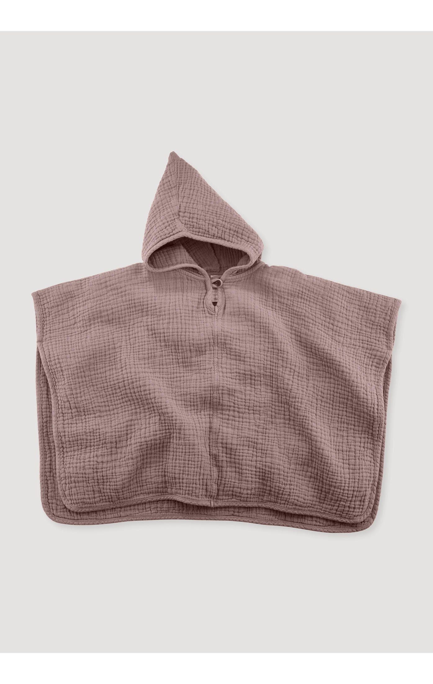 Hessnatur Badeponcho aus reiner Bio-Baumwolle, Baumwolle mauve