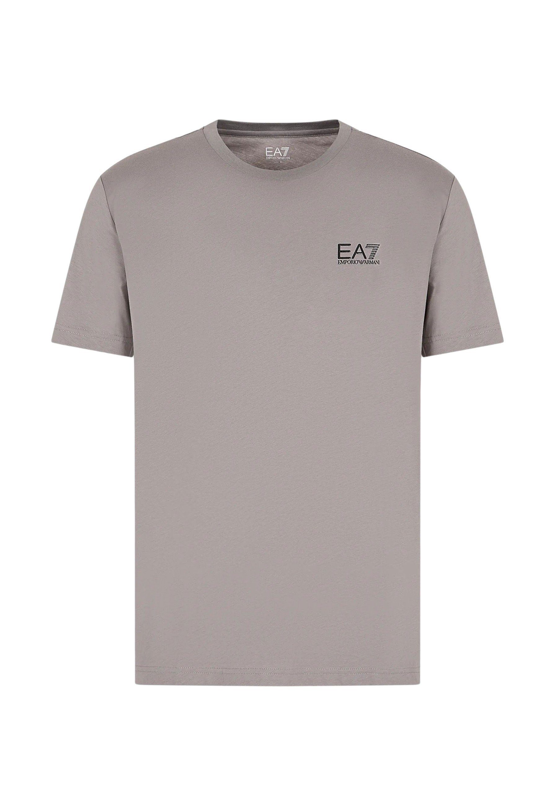 T-Shirt Shirt Core grau (1-tlg) Rundhalsausschnitt mit Armani T-Shirt Identity Emporio