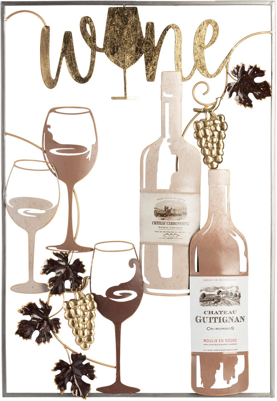 Bönninghoff Metallbild WEIN 51x74 cm – Deko modern