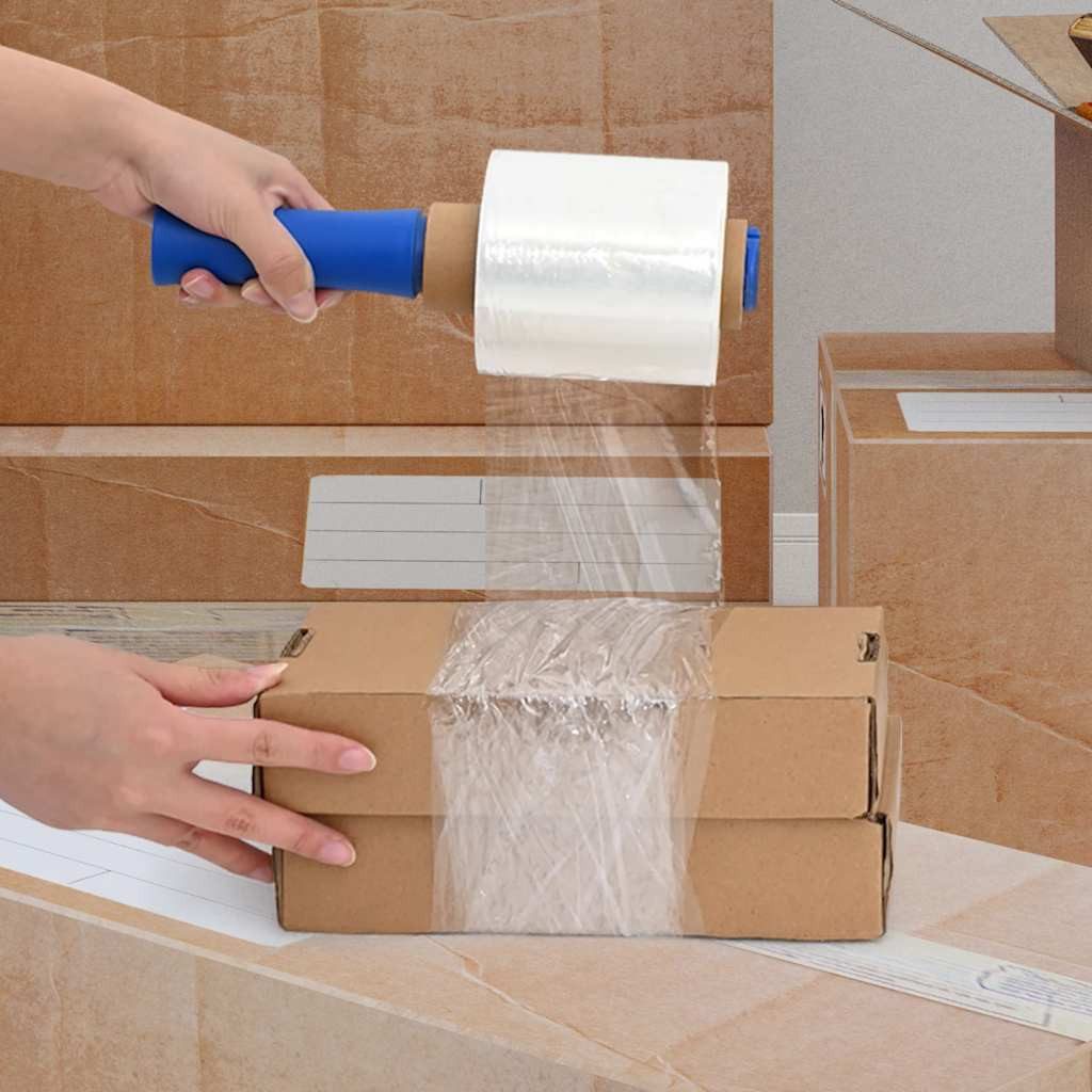 Thumbnail - vidaXL Bastelkartonpapier Stretchfolien 10 Stk. Transparent 23 μm 10 cm x 300 m