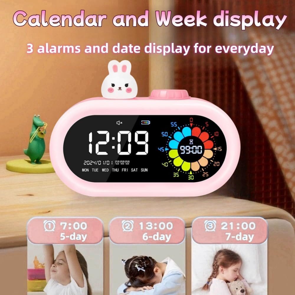 FELIXLEO Intervall-Timer Digitaluhr Tisch Akku Timer Kinder Schule Reise kabellos 2000mAh. (1-St)