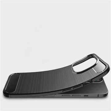 CoolGadget Handyhülle Carbon Handy Hülle für Apple iPhone 13 Pro Max 6,7 Zoll, robuste Telefonhülle Case Schutzhülle für iPhone 13 Pro Max Hülle