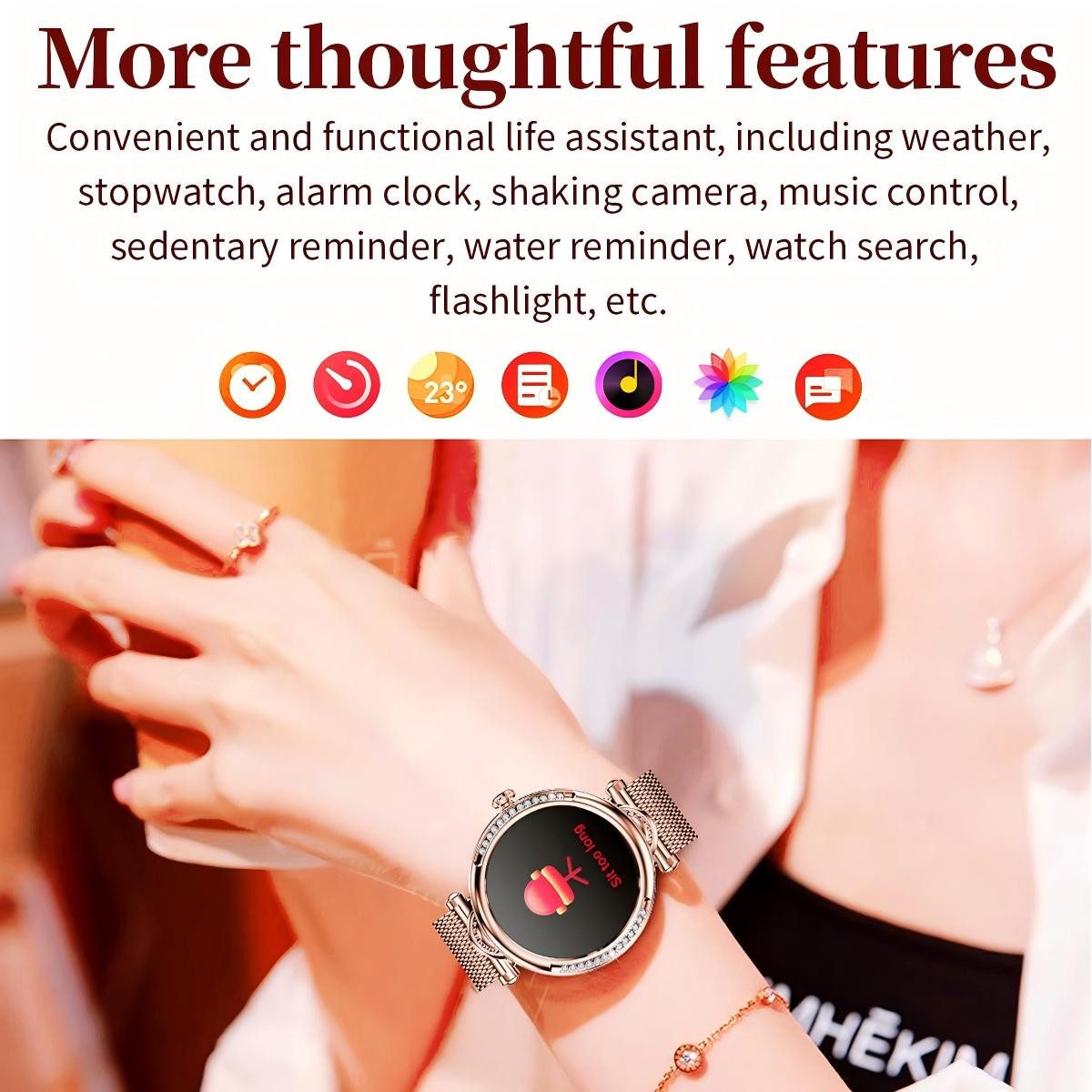 ibettertec Smartwatch, Fitness Tracker uhr für Damen Herren mit Telefonfunktion Smartwatch (3.1 cm/1,2" HD Voll Touchscreen Zoll) Smartwatch Fitness Tracker Uhr, IP67 Wasserdicht, Fitnessuhr Tracker mit Pulsmesser Schrittzähler Schlafmonitor