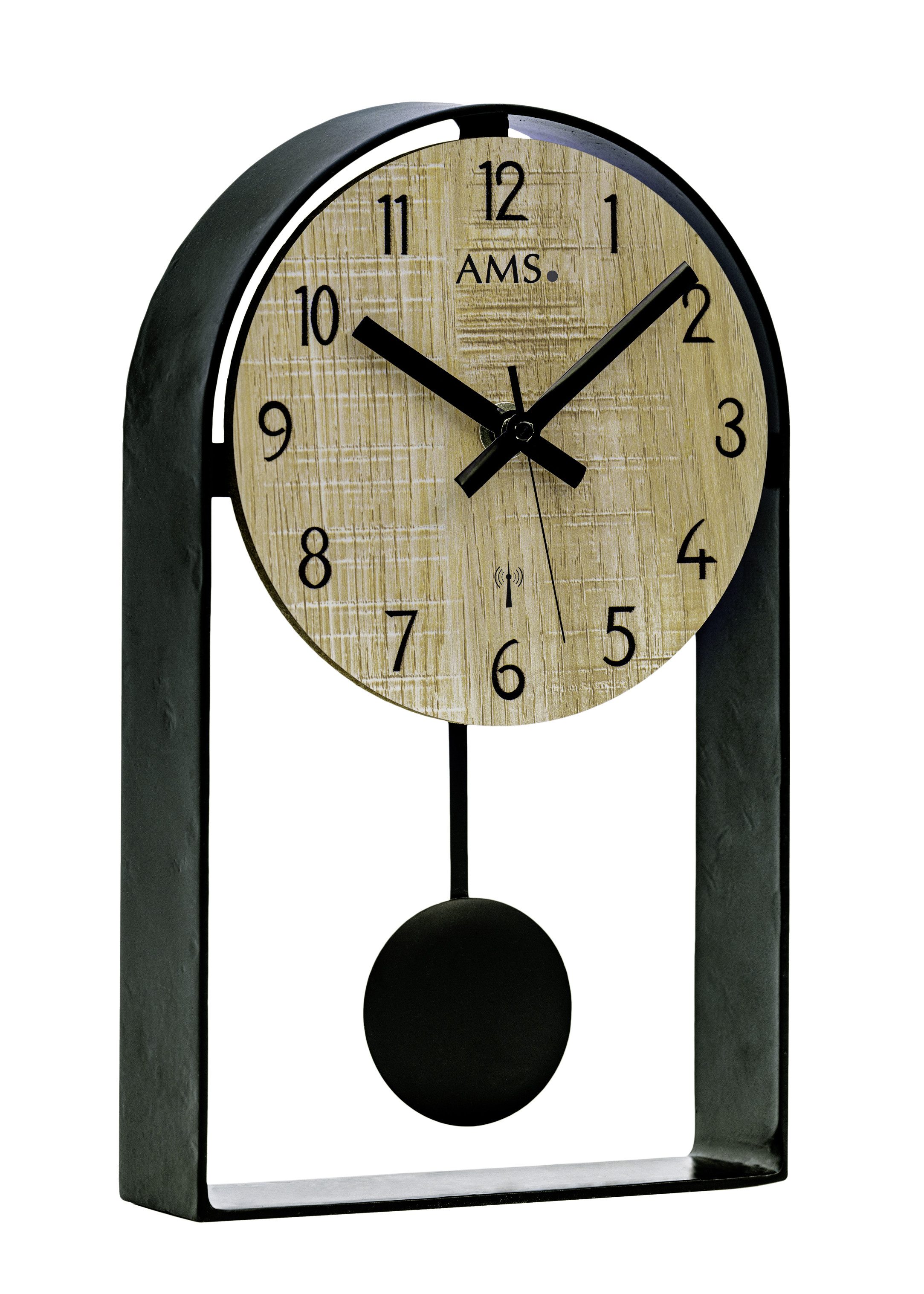 AMS Pendeltischuhr Tischuhr Funk AMS 5189 Metall Sonoma OHNE Frontglas günstig online kaufen