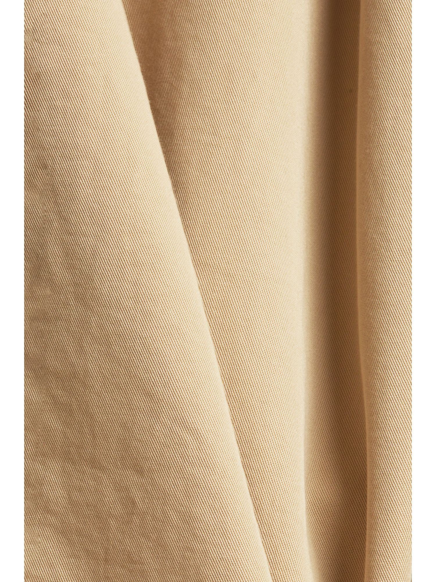 Midikleid aus Esprit Canvas-Kleid 100% Pima-Baumwolle SAND