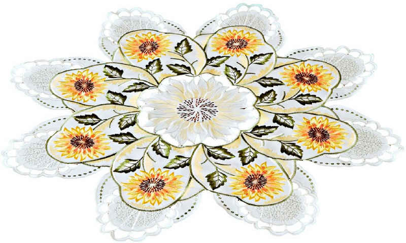 Delindo Lifestyle Mitteldecke Sonnenblumen (1-tlg), mit Digitaldruck
