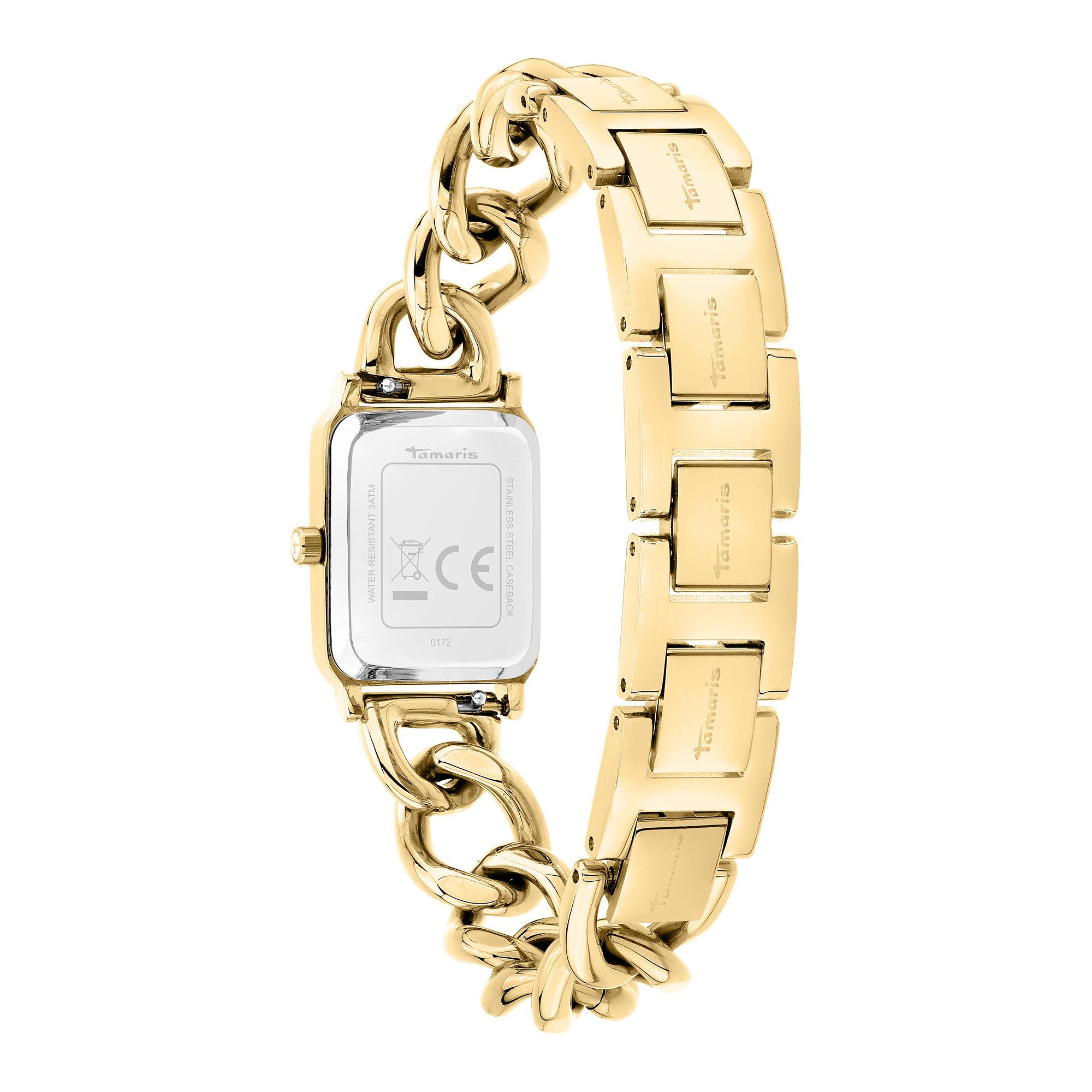 Tamaris Quarzuhr Chain Watch TT-0172-MQ, Armbanduhr, Damenuhr, Edelstahlarmband, analog