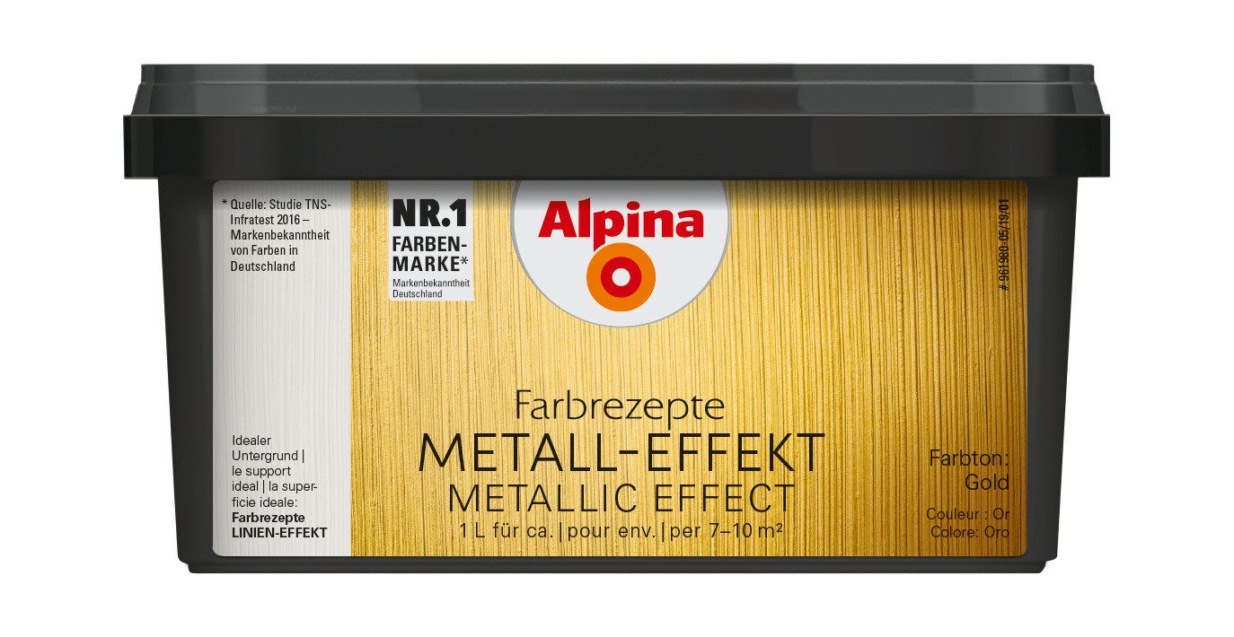 Alpina Wandfarbe Farbrezepte METALL-EFFEKT 1 Liter