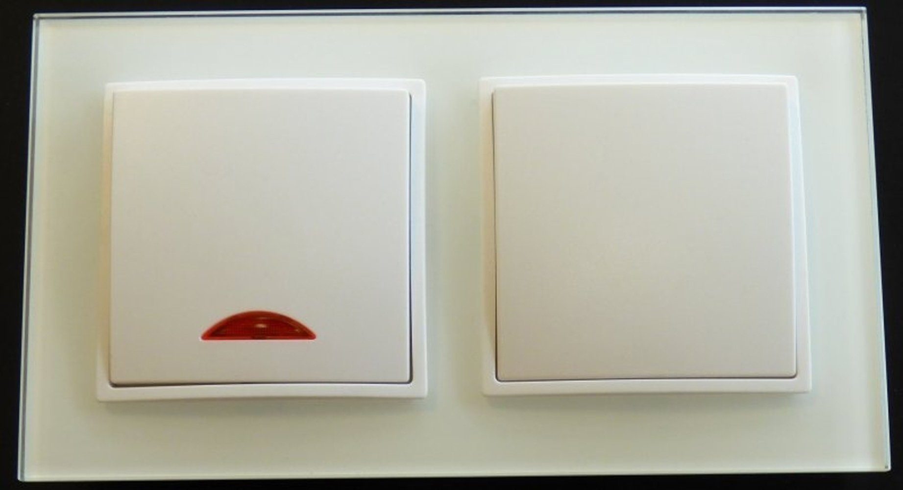 Lichtideen Schalter 7918 Abelka Nuovo weiß 1 x Wechsel Schalter 1 x Schalter Glimmlampe (Taster, Schalter, Anennendose, Steckdose mit USB lieferbar)