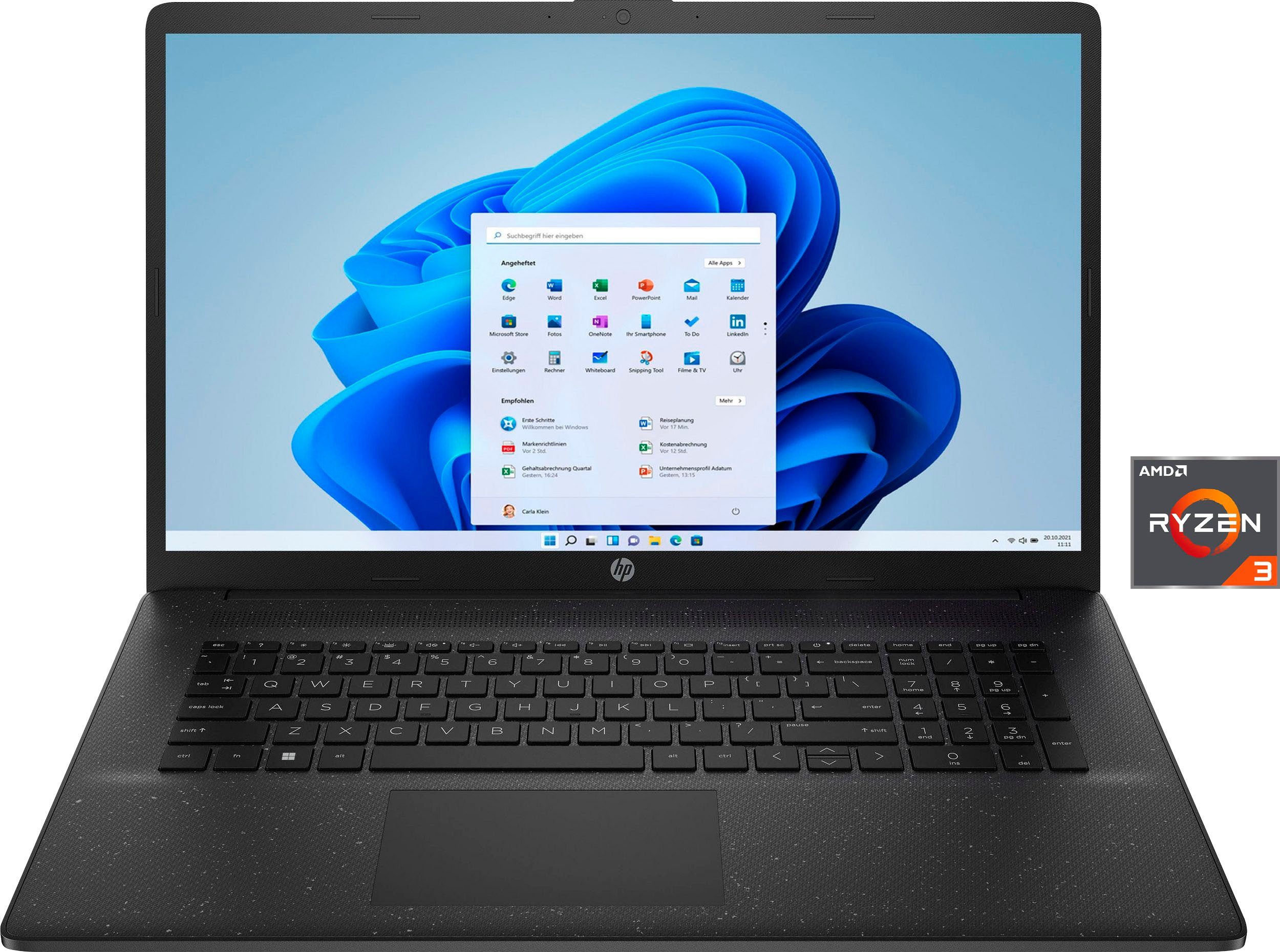 HP 17-cp2225ng Notebook (43,9 cm/17,3 Zoll, AMD Ryzen 3 7320U, Radeon Graphics, 512 GB SSD)