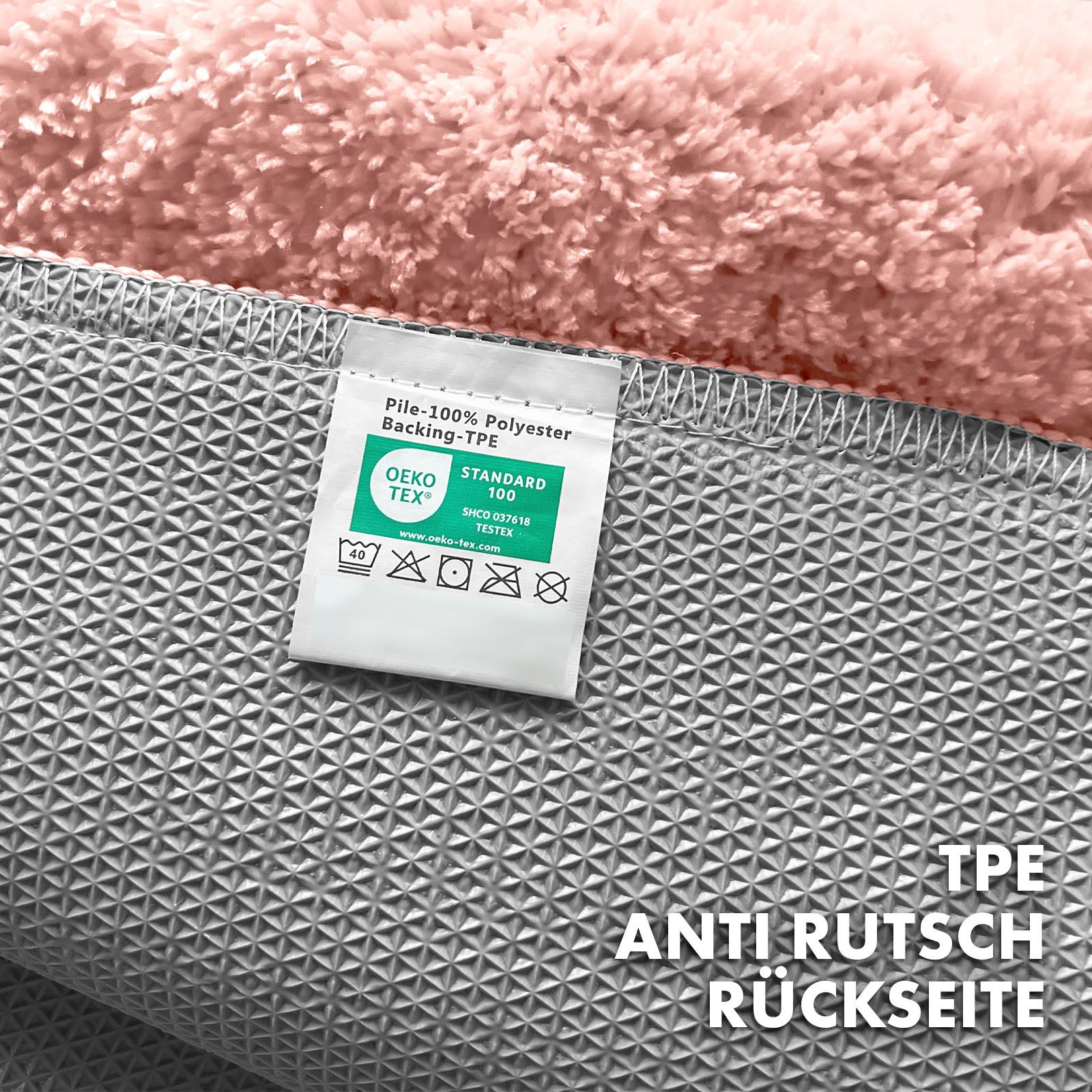 Floordirekt Badematte Sky Extra weich & saugstark, Fußbodenheizung geeignet, Hochflor, Höhe 30 mm, Rutschhemmende Rückseite, Waschmaschinen & Trockner geeignet, – Bild 4 von 5