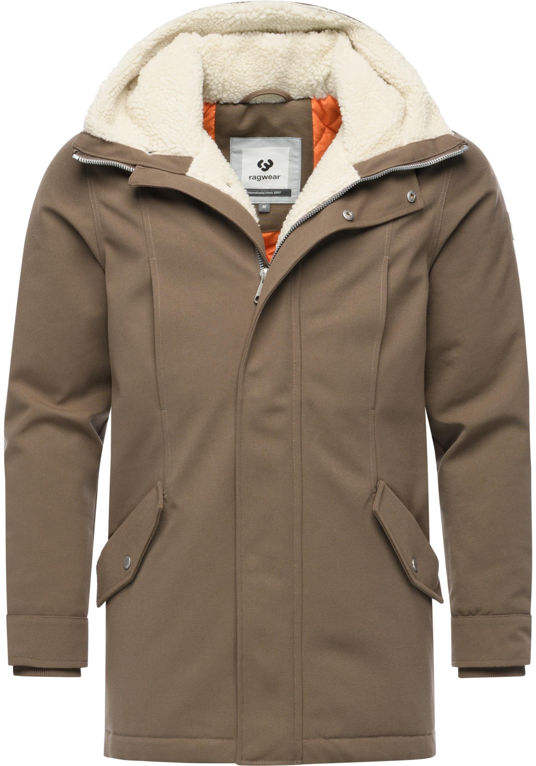 Ragwear Kurzmantel Mr Cany YOUMODO Wasserdichter Herren Wintermantel mit Kapuze