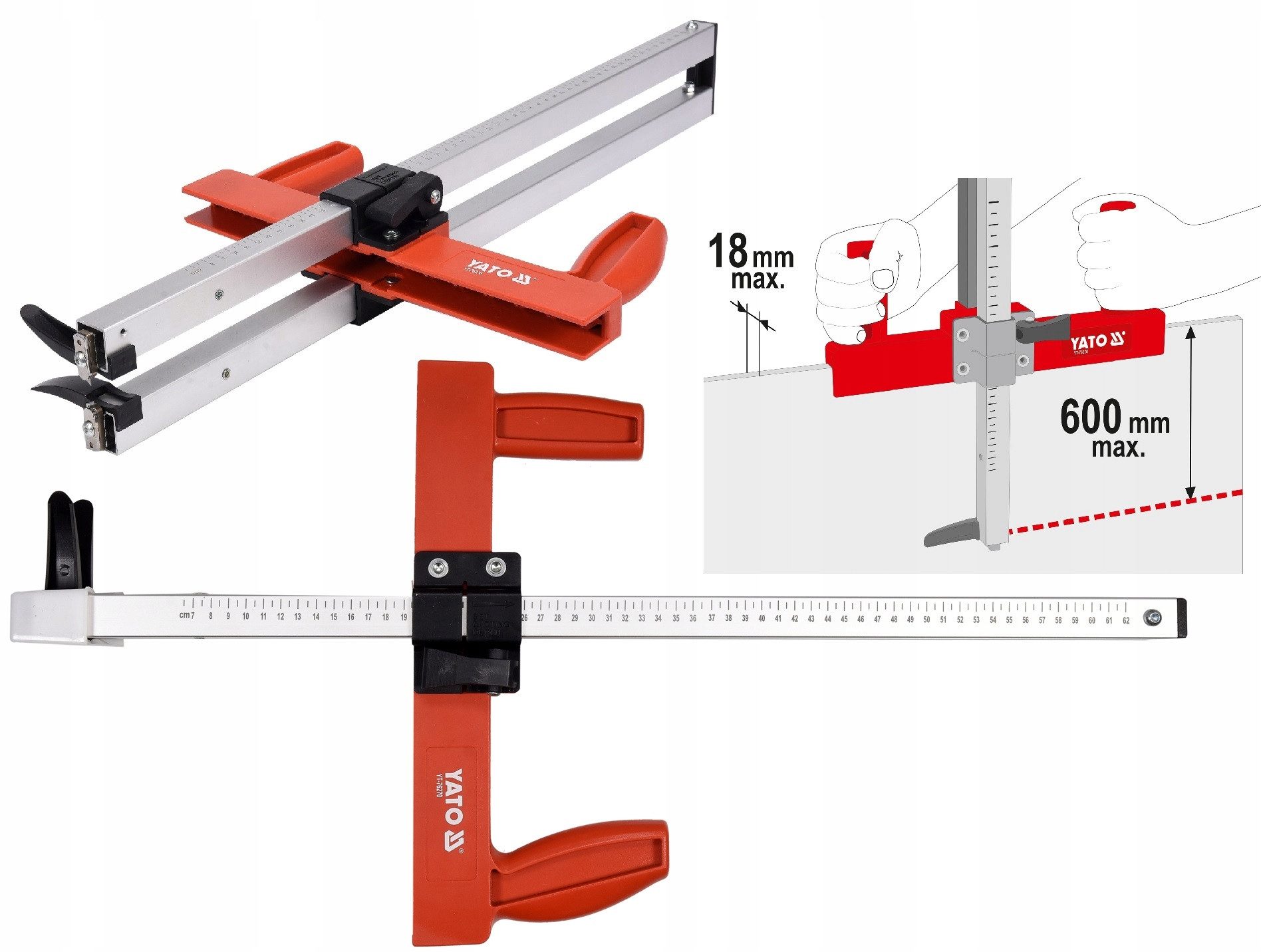 Yato Cuttermesser Beidseitiger Schneider für Gipskartonplatten, 600 mm, (Beidseitiger Schneider für Gipskartonplatten, 600 mm, Beidseitiger Schneider für Gipskartonplatten, 600 mm), Qualitätswerkzeug