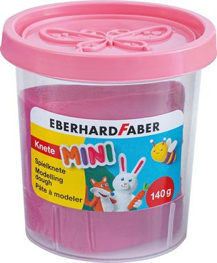 Eberhard Faber Knete Spielknete Sonderfarben orange, lila, rosa, grün - 4x 140g (4-tlg), 4 Stempelmotive im Deckel