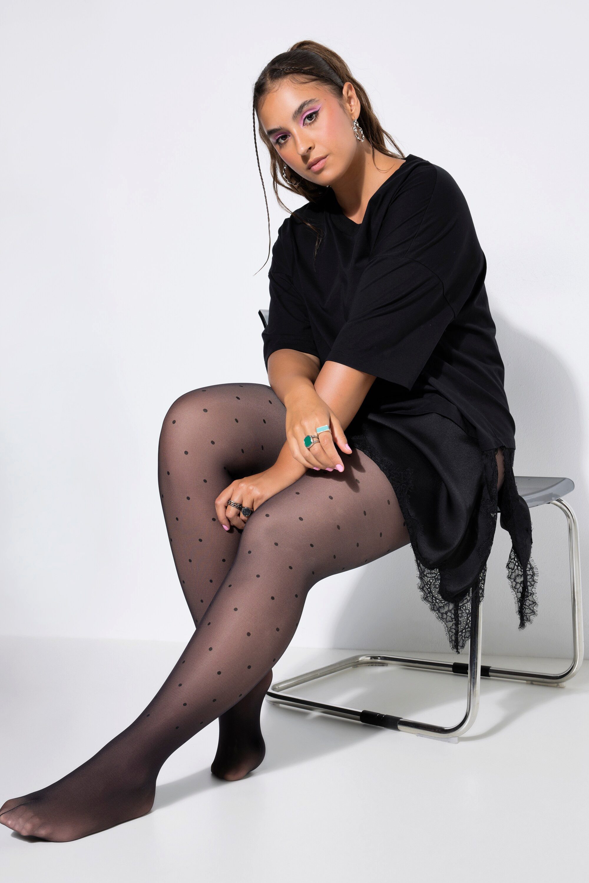 Studio Untold Feinstrumpfhose Strumpfhose transparent Tupfen