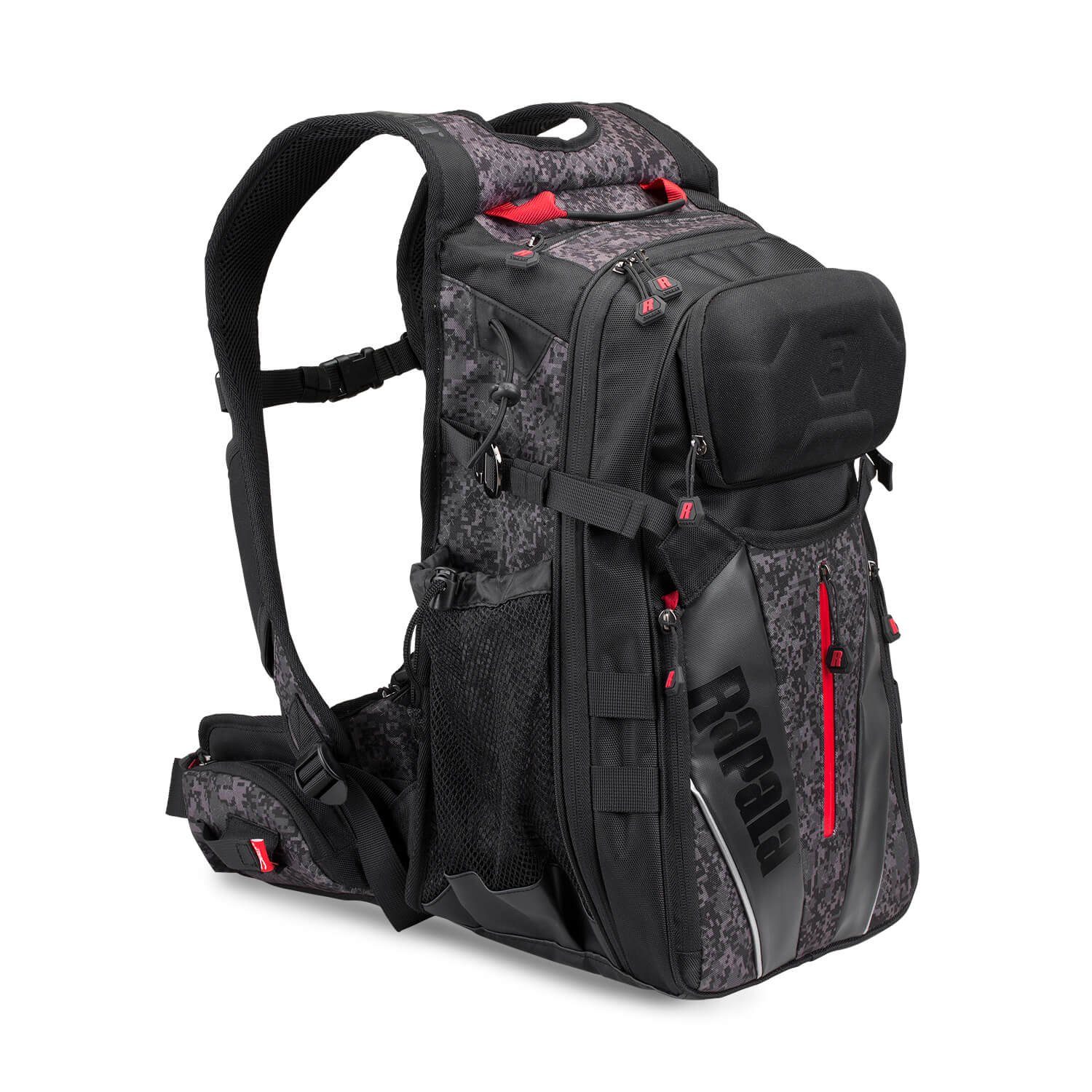 Rapala Rucksack Rapala Urban Backpack Rucksack Camo Schwarz (mit abnehmbarem Hüftgurt)