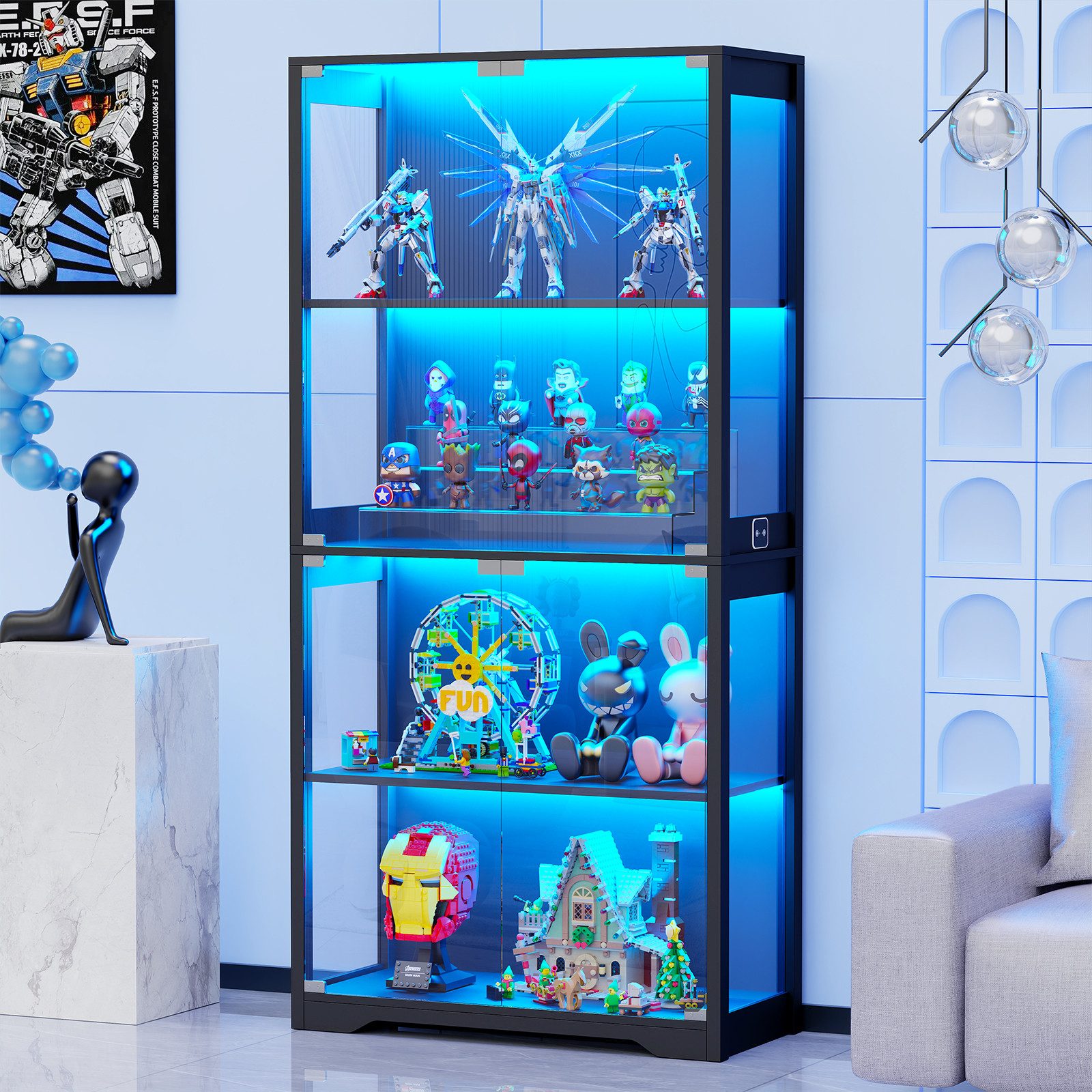 BROTTAR Glasvitrine mit LED Beleuchtung und günstig online kaufen