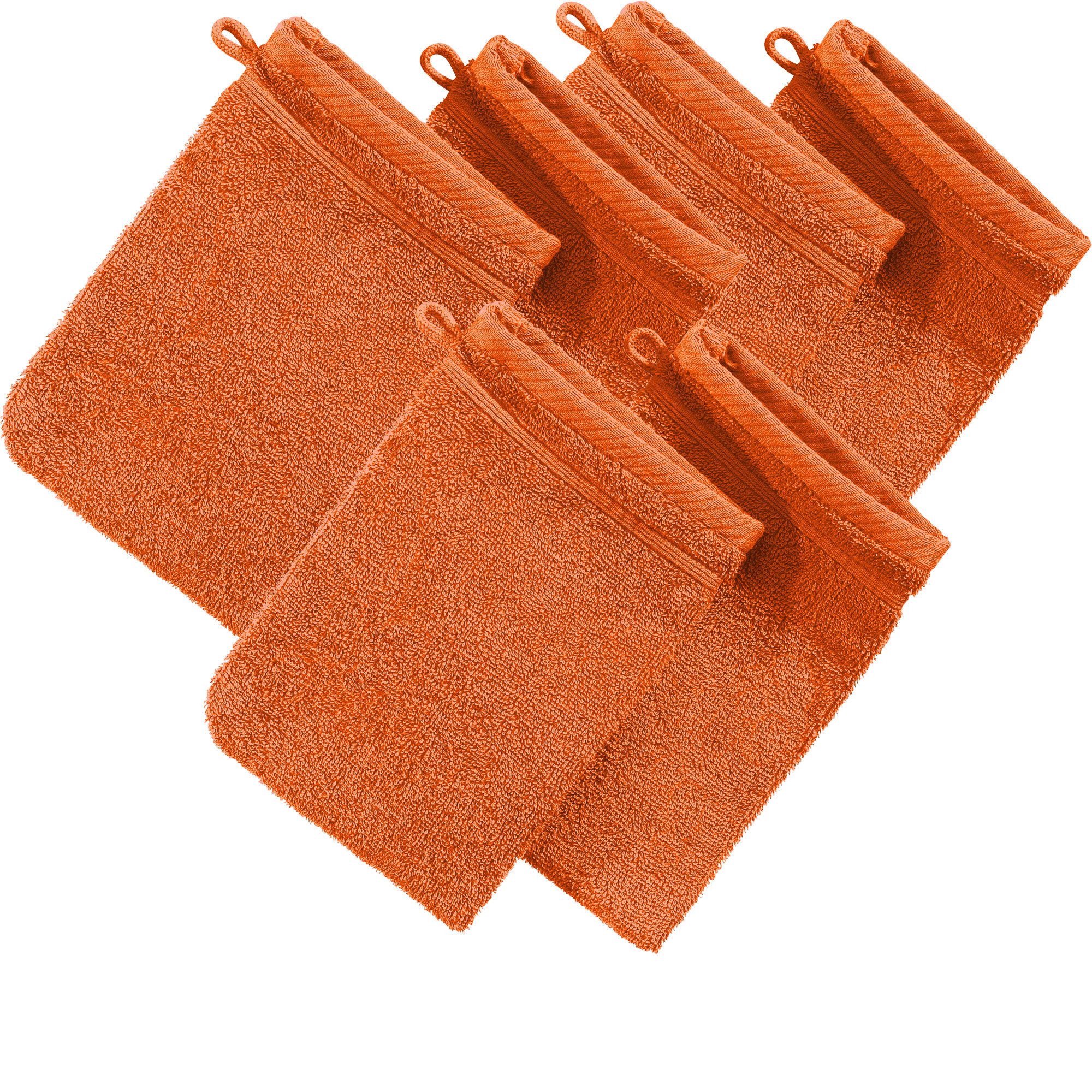 Erwin Müller Waschhandschuh Waschhandschuh "Heidelberg" 6er-Pack, Frottier, Walk-Frottier Uni