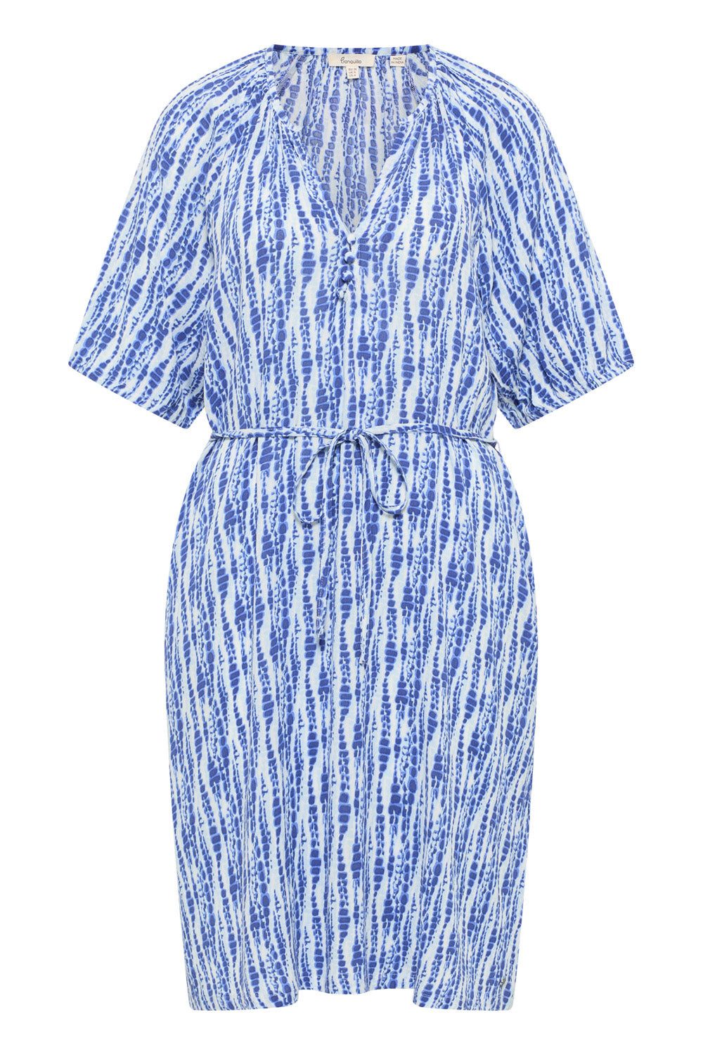 Tranquillo Sommerkleid Saraah aus Crinkel EcoVero™ Viskose flexibles Anpassen mit Bindegürtel (Einzelartikel) Kleid mit angenehmen Tragegefühl & einer luftigen  – Bild 5 von 5
