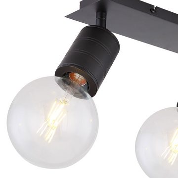 etc-shop LED Deckenspot, Leuchtmittel nicht inklusive, Decken Strahler Leuchte schwarz Wohn Ess Zimmer Beleuchtung Spot Lampe