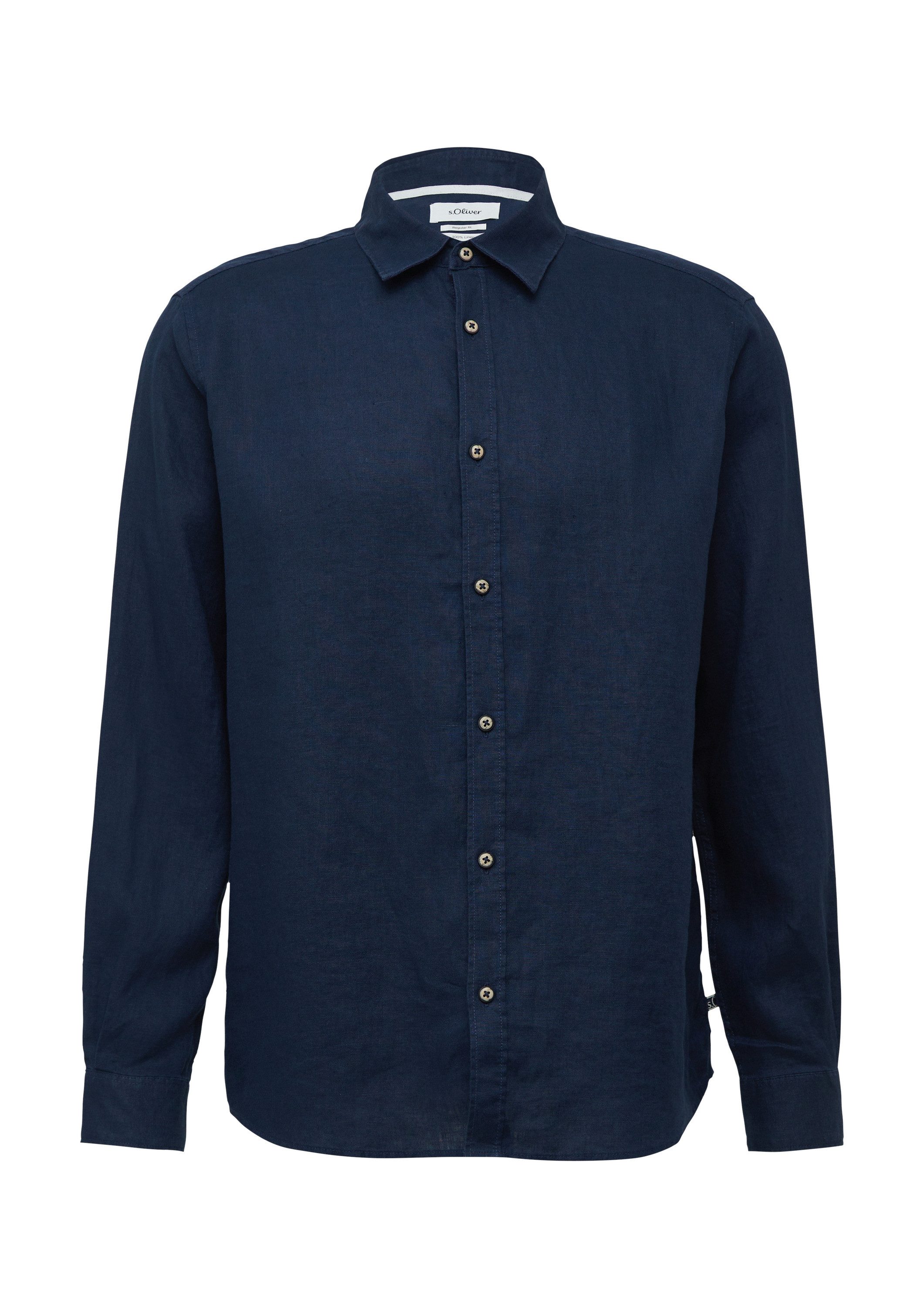 s.Oliver Langarmhemd Hemd Regular Fit: Langarmhemd aus Leinen günstig online kaufen