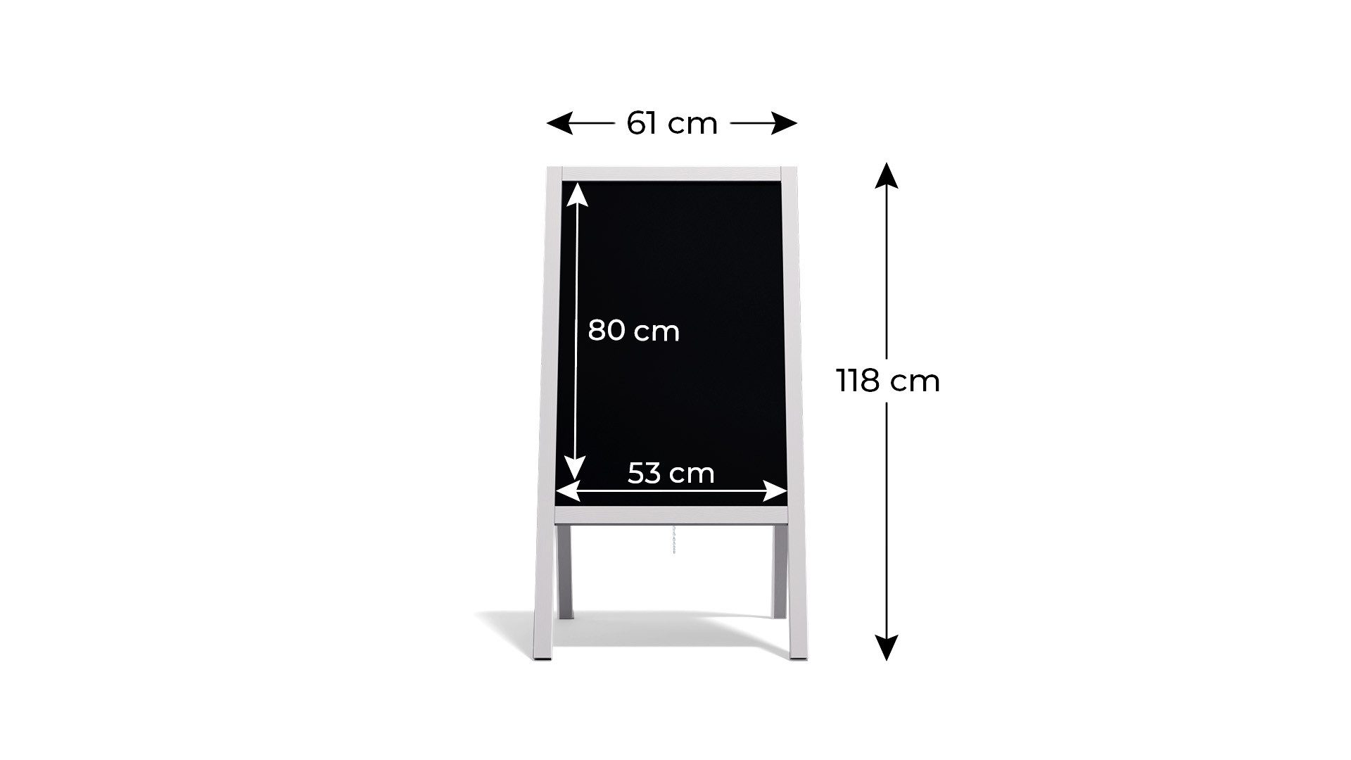 ALLboards Standtafel Kundenstopper mit farbigem Holzrahmen günstig online kaufen