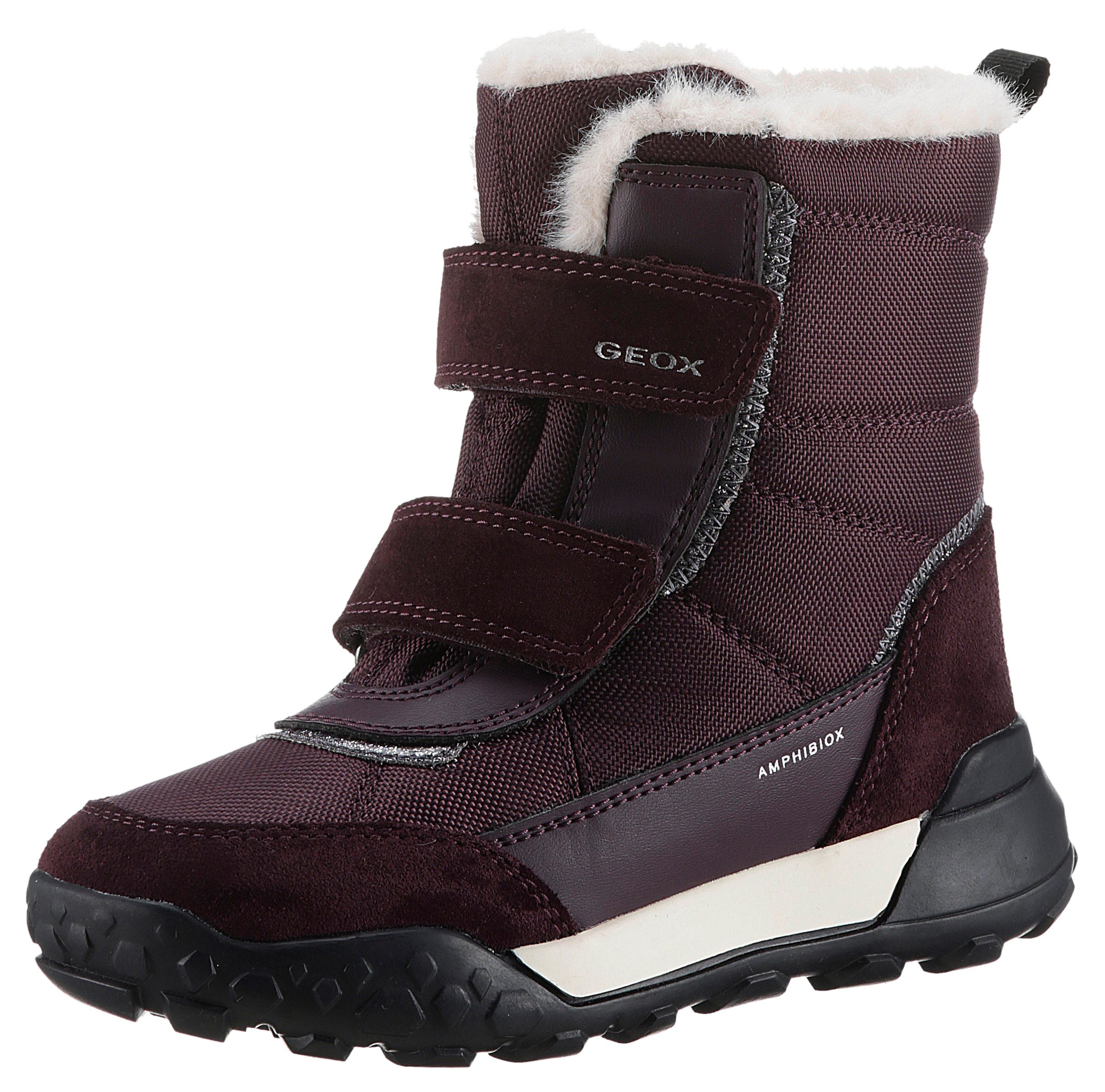 Geox J TREKKYUP GIRL B ABX Winterstiefel Klettstiefel, Snowboots, Winterstiefel mit Warmfutter