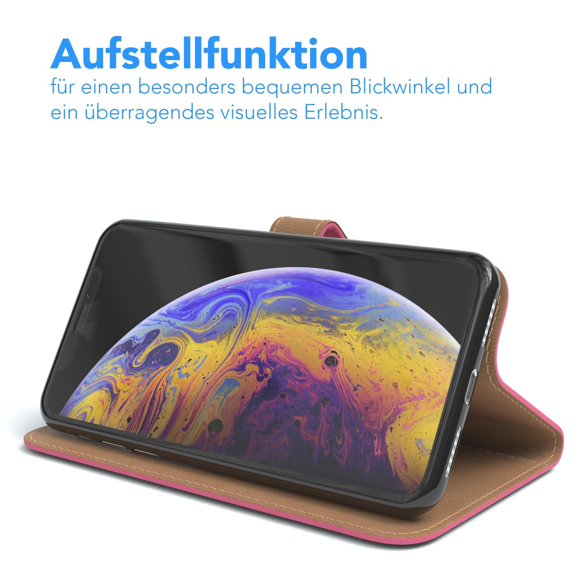 EAZY CASE Handyhülle Bookstyle Farbig für Apple iPhone X / iPhone XS, Schutzhülle mit Standfunktion Kartenfach Handytasche aufklappbar Etui