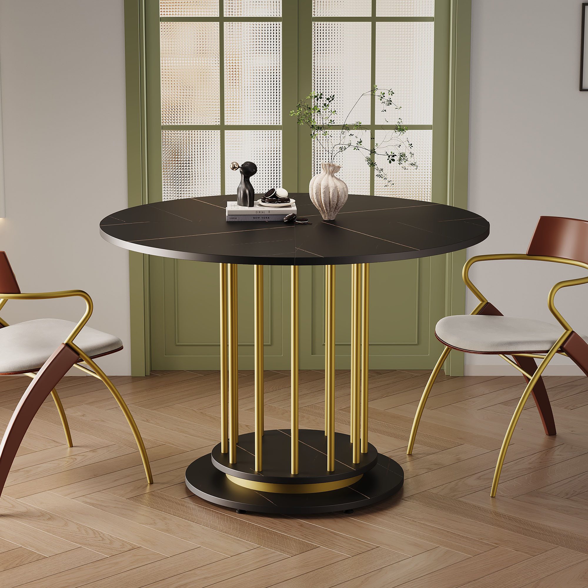 OKWISH Esstisch Runder Tisch,Moderne Esstisch (110 günstig online kaufen