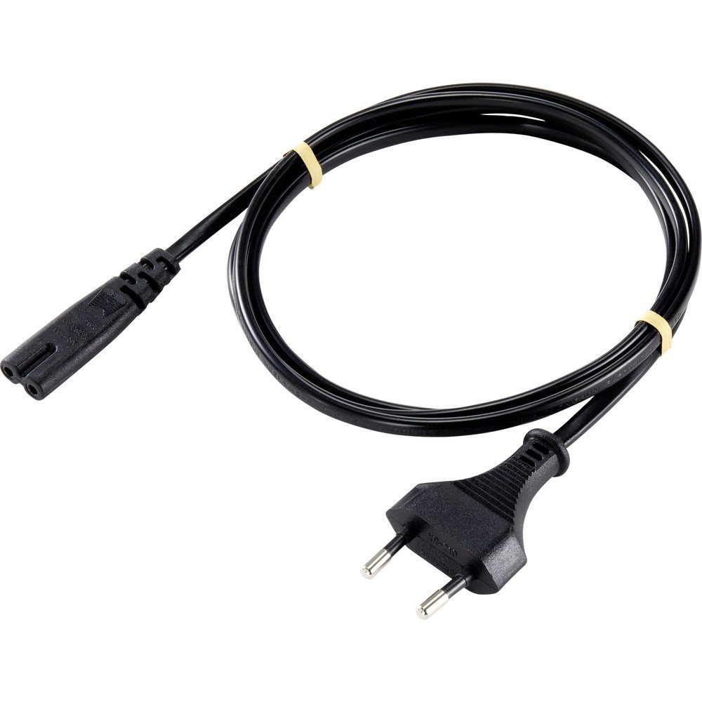 Sygonix Sygonix SY-5043496 Strom Netzkabel Schwarz 1.80 m Elektro-Kabel, (180.00 cm)