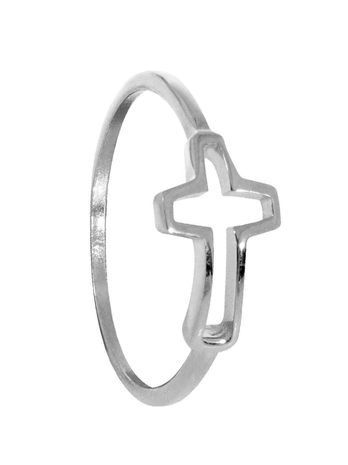 StoneTrip Silberring Ring Kreuz, mehrere Ausführungen, 925 Silber