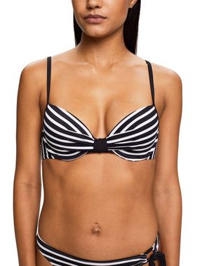 Esprit Bügel-Bikini-Top Gestreiftes Bikinitop mit wattierten Bügel-Cups