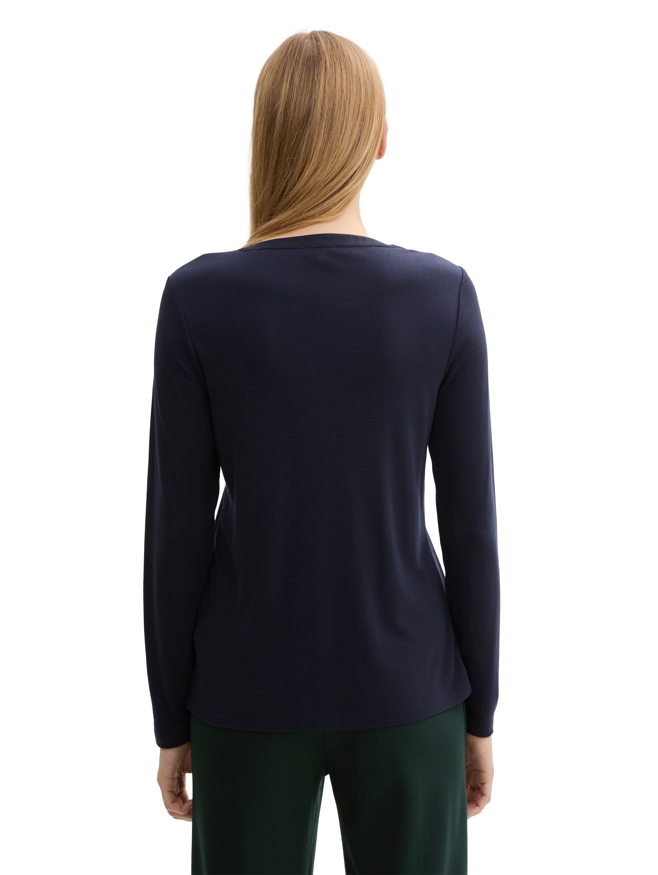TOM TAILOR Langarmshirt mit Henley Ausschnitt günstig online kaufen