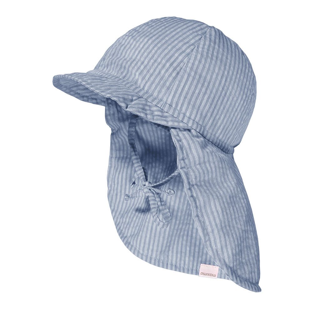 MAXIMO Schiebermütze (1-St) zum Binden, Seersucker, Nackenschutz, Unisex, Kleinkind