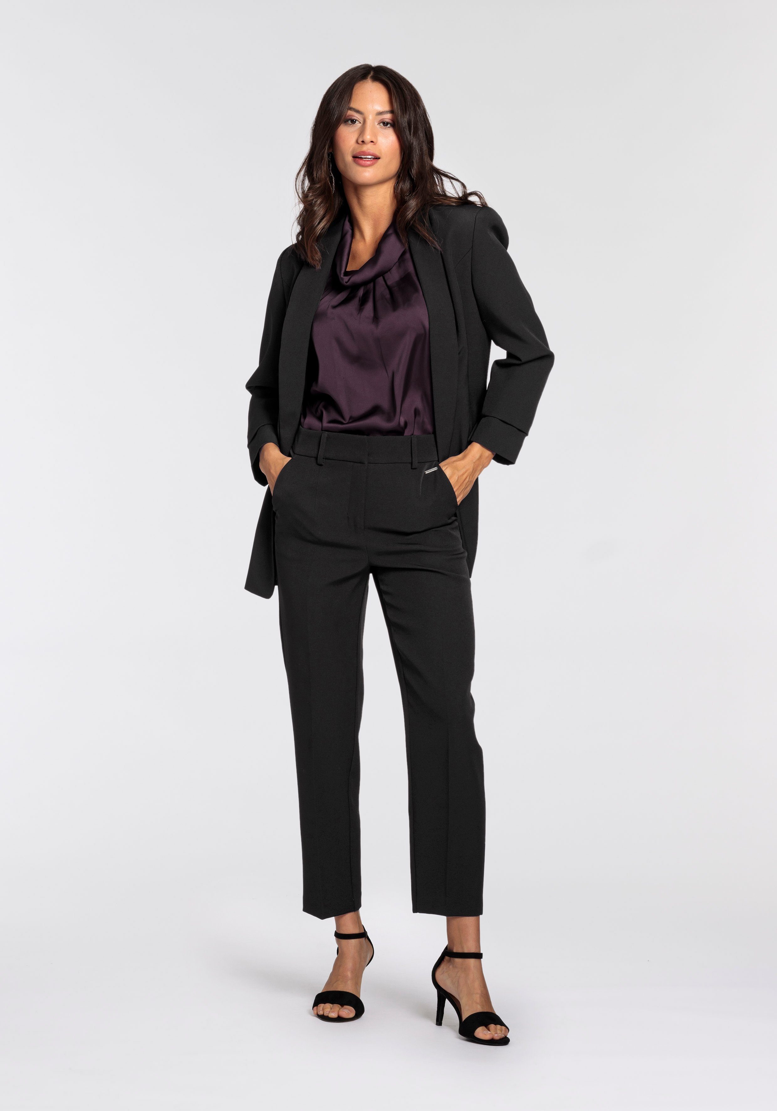 Laura Scott Longblazer mit gerafften Ärmeln