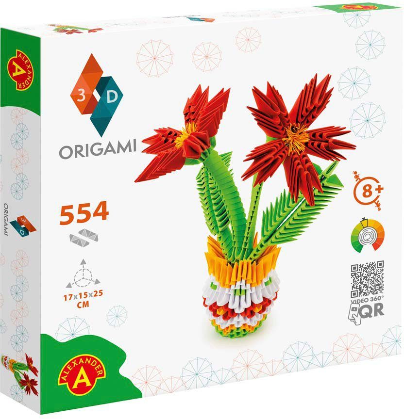 Europe Origami 3D, ORIGAMI Topfblume, 3D Kreativset Made in (554-tlg),