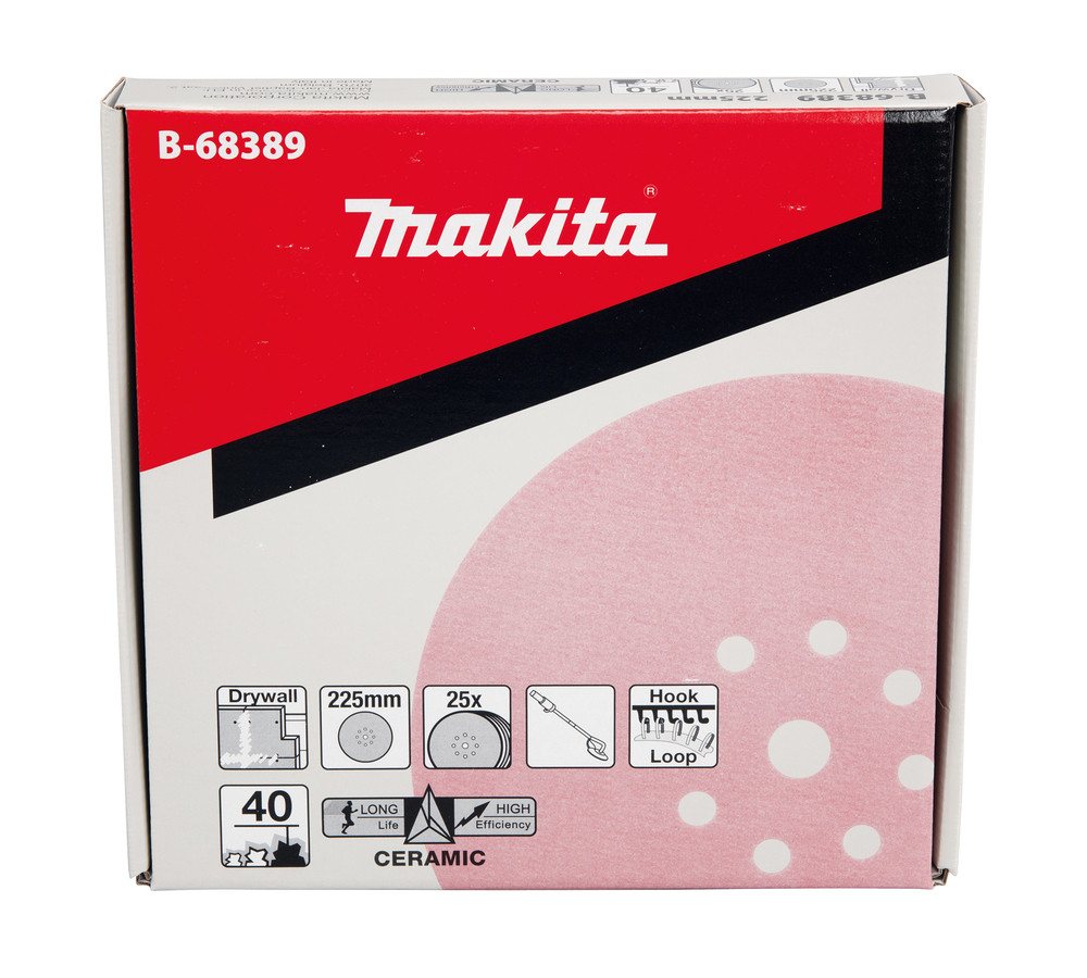 Thumbnail - Makita Werkzeug GmbH Schleifpapier Makita Schleifpapier 25 Stück Ø 225 mm Körnung 40 B-68389