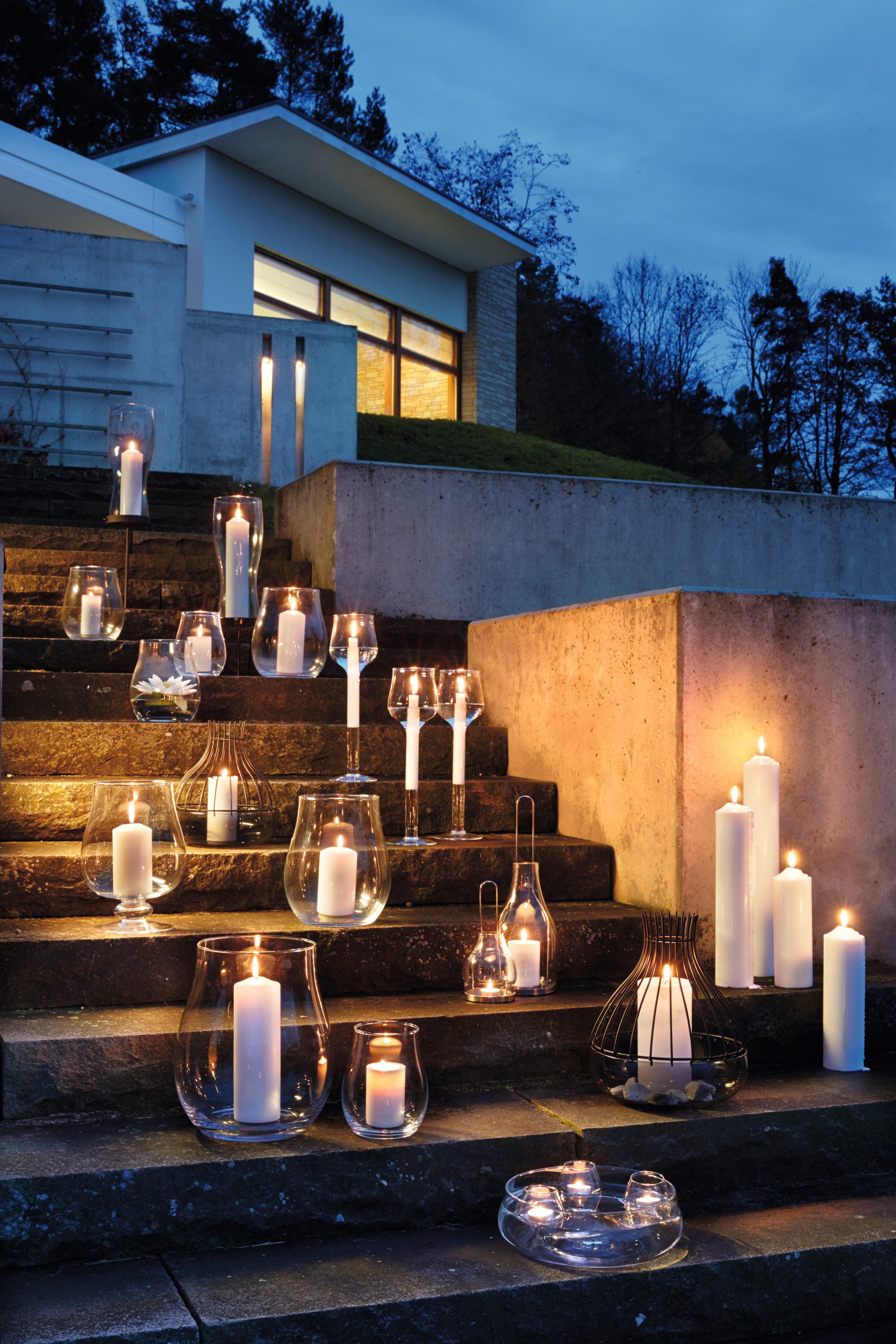 LEONARDO Windlicht Kerzenhalter GIARDINO, für Stumpenkerzen (1 St), Vase aus Glas, Spülmaschinenfest